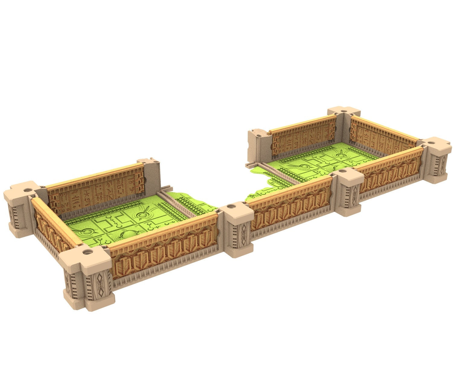 Cinan Haven Ruined building printed in PLA and resin usable for warmachine, Damocles, One Page Rule, Firefight, infinity, scifi wargame...