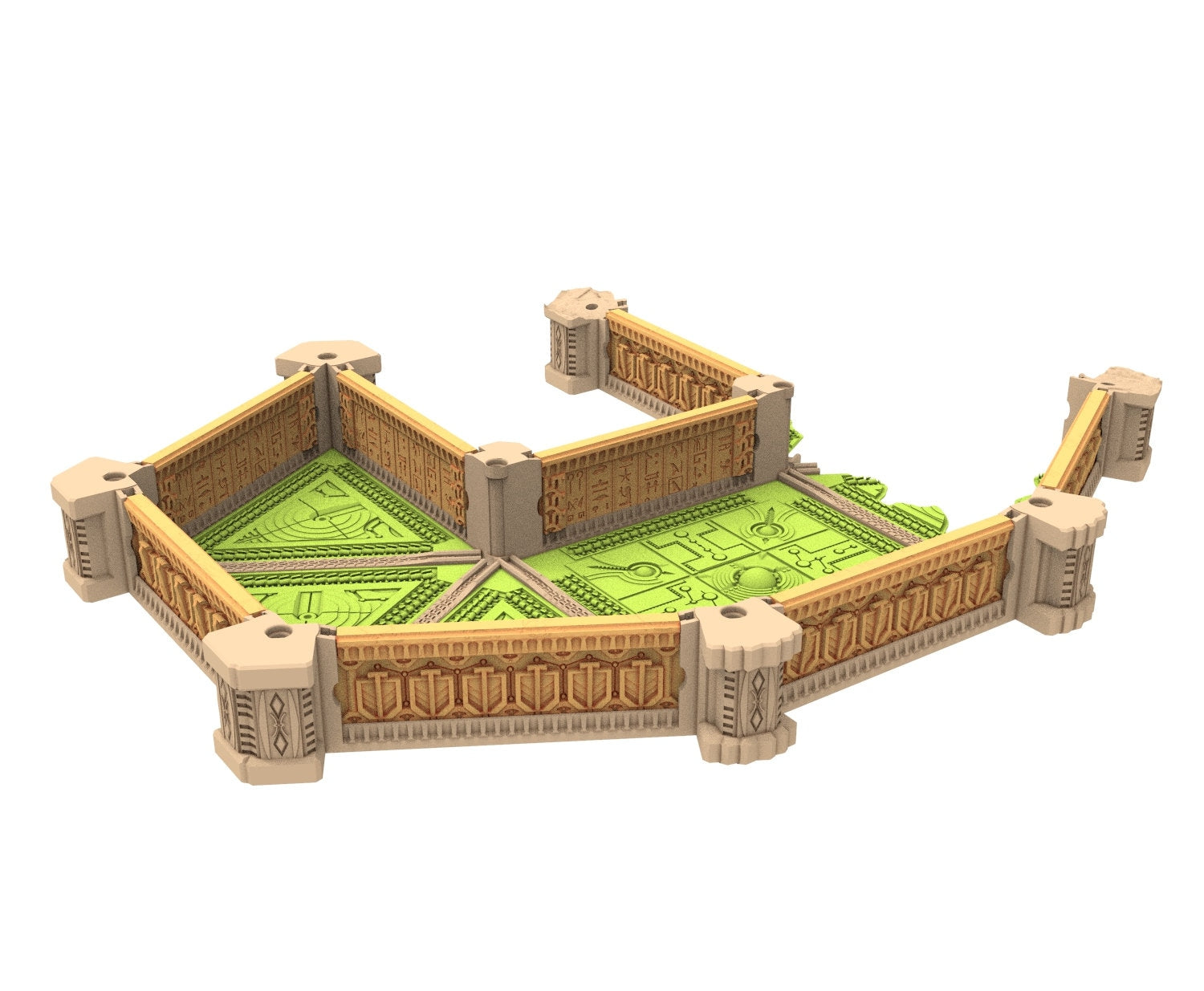 Cinan Haven Ruined building printed in PLA and resin usable for warmachine, Damocles, One Page Rule, Firefight, infinity, scifi wargame...