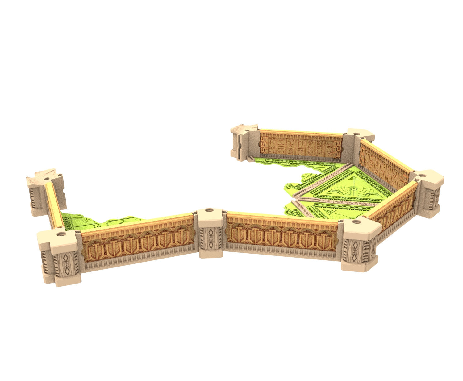 Cinan Haven Ruined building printed in PLA and resin usable for warmachine, Damocles, One Page Rule, Firefight, infinity, scifi wargame...