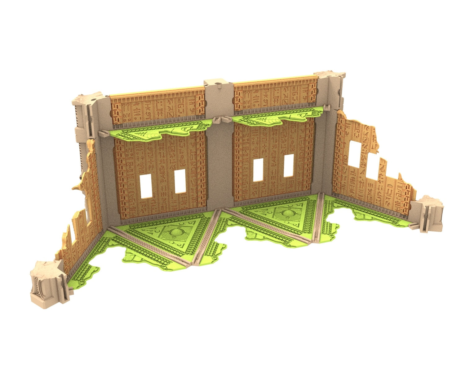 Cinan Haven Ruined building printed in PLA and resin usable for warmachine, Damocles, One Page Rule, Firefight, infinity, scifi wargame...