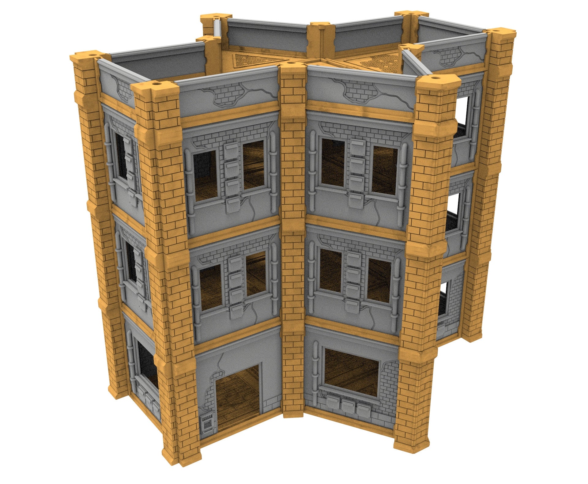 Pla Building Civilian building printed in PLA and resin usable for warmachine, Damo