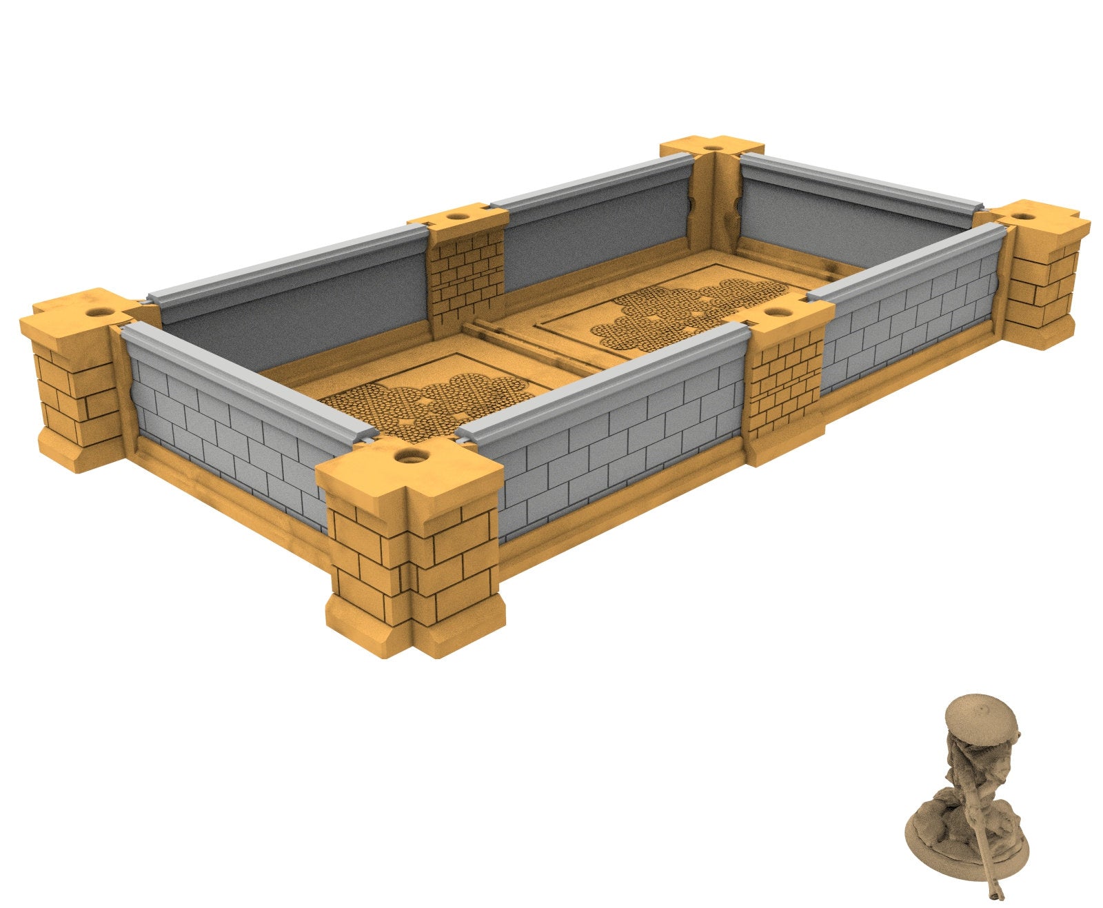 Civilian building printed in PLA and resin usable for warmachine, Damocles, One Page Rule, Firefight, infinity, scifi wargame...