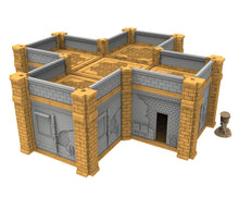 Load image into Gallery viewer, Civilian building printed in PLA and resin usable for warmachine, infinity, One Page Rules, Firefight, Damocles, scifi wargame...
