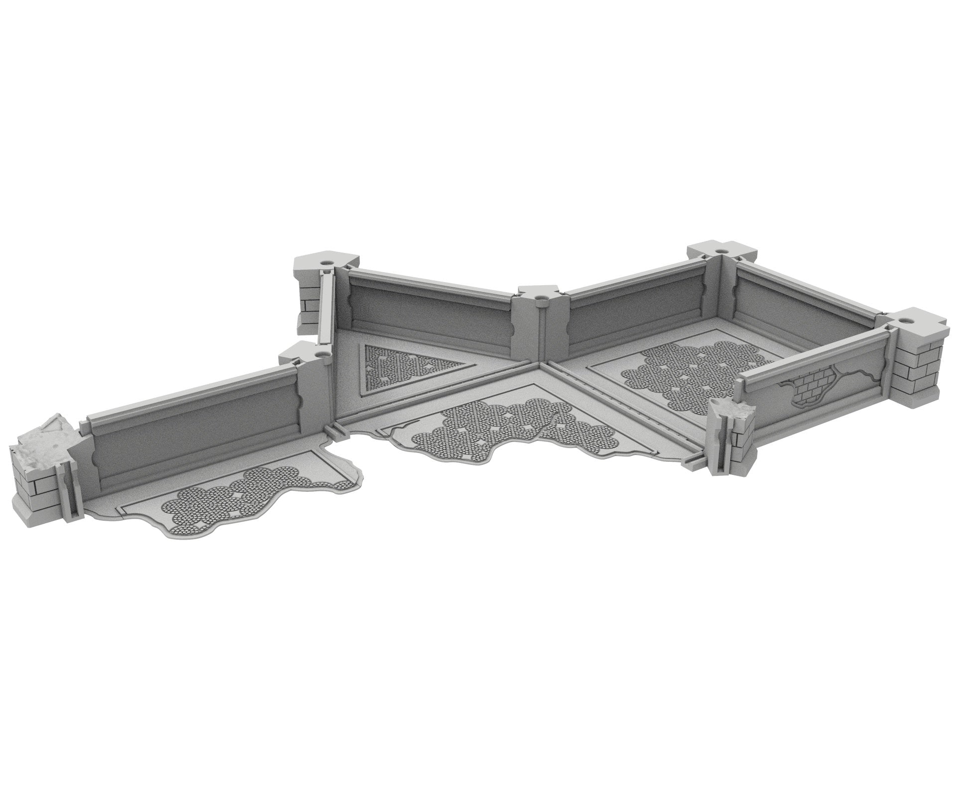 Civilian Ruined building printed in PLA and resin usable for warmachine, Damocles, One Page Rule, Firefight, infinity, scifi wargame...