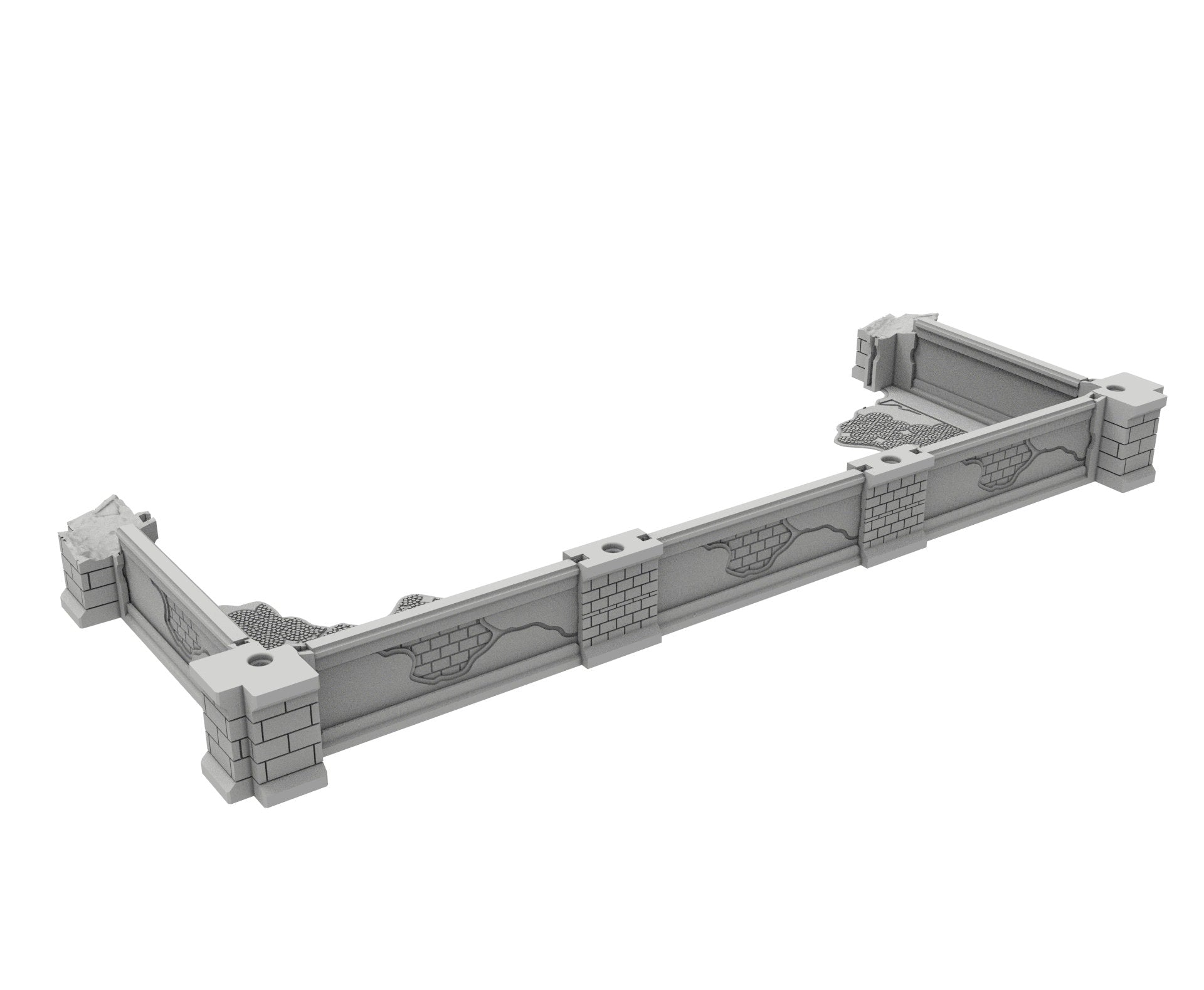 Civilian Ruined building printed in PLA and resin usable for warmachine, Damocles, One Page Rule, Firefight, infinity, scifi wargame...