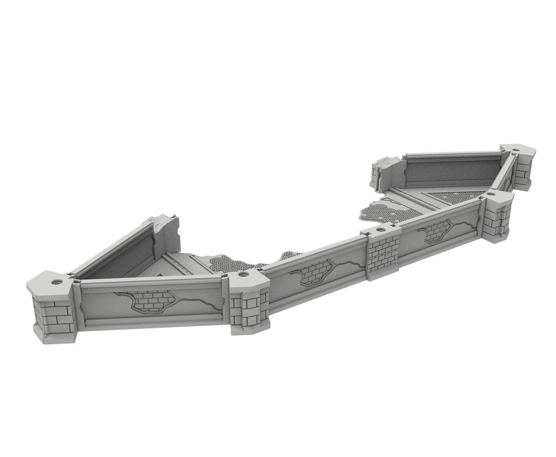 Civilian Ruined building printed in PLA and resin usable for warmachine, Damocles, One Page Rule, Firefight, infinity, scifi wargame...