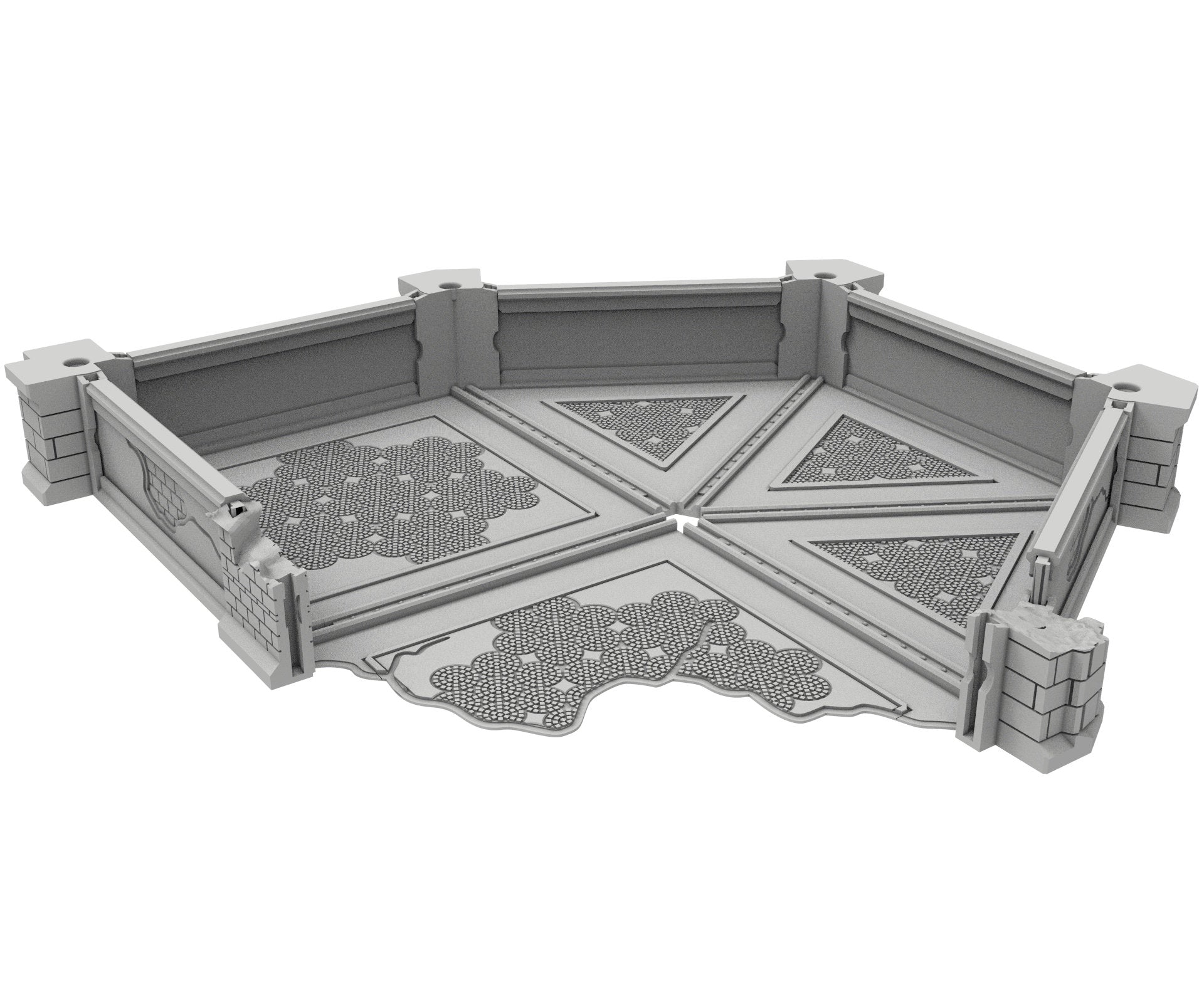 Civilian Ruined building printed in PLA and resin usable for warmachine, Damocles, One Page Rule, Firefight, infinity, scifi wargame...