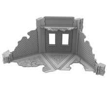 Load image into Gallery viewer, Civilian Ruined building printed in PLA and resin usable for warmachine, Damocles, One Page Rule, Firefight, infinity, scifi wargame...
