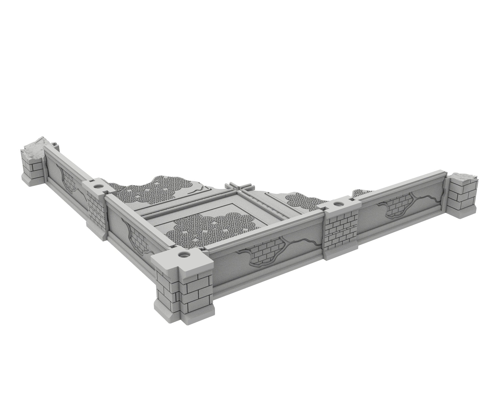 Civilian Ruined building printed in PLA and resin usable for warmachine, Damocles, One Page Rule, Firefight, infinity, scifi wargame...