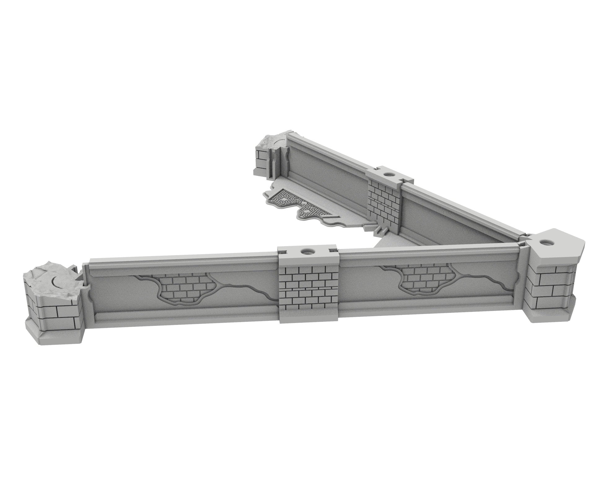 Civilian Ruined building printed in PLA and resin usable for warmachine, Damocles, One Page Rule, Firefight, infinity, scifi wargame...