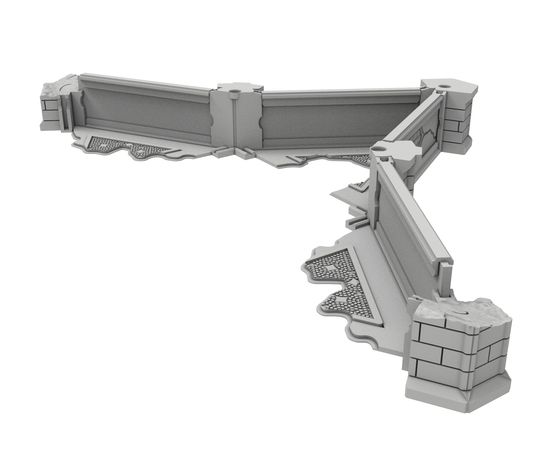 Civilian Ruined building printed in PLA and resin usable for warmachine, Damocles, One Page Rule, Firefight, infinity, scifi wargame...