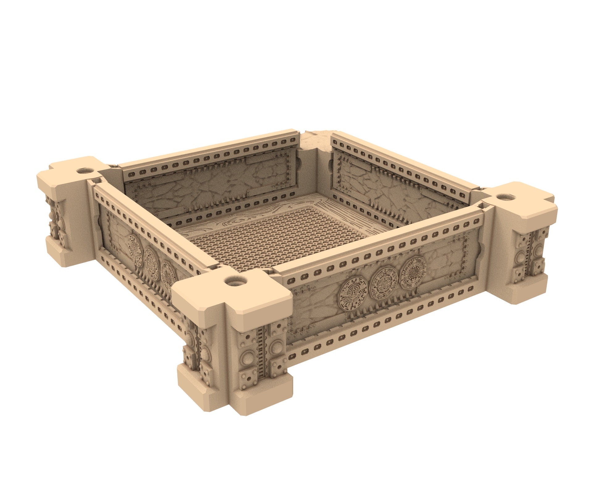 Commercial Outpost Latino Ruined building in PLA and resin for warmachine, Damocles, One Page Rule, Firefight, infinity, scifi wargame...