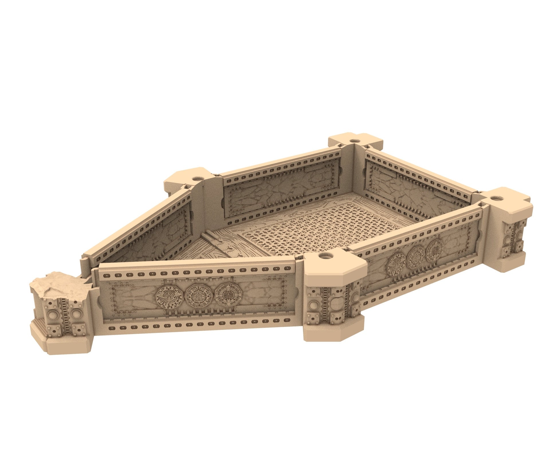 Commercial Outpost Latino Ruined building in PLA and resin for warmachine, Damocles, One Page Rule, Firefight, infinity, scifi wargame...