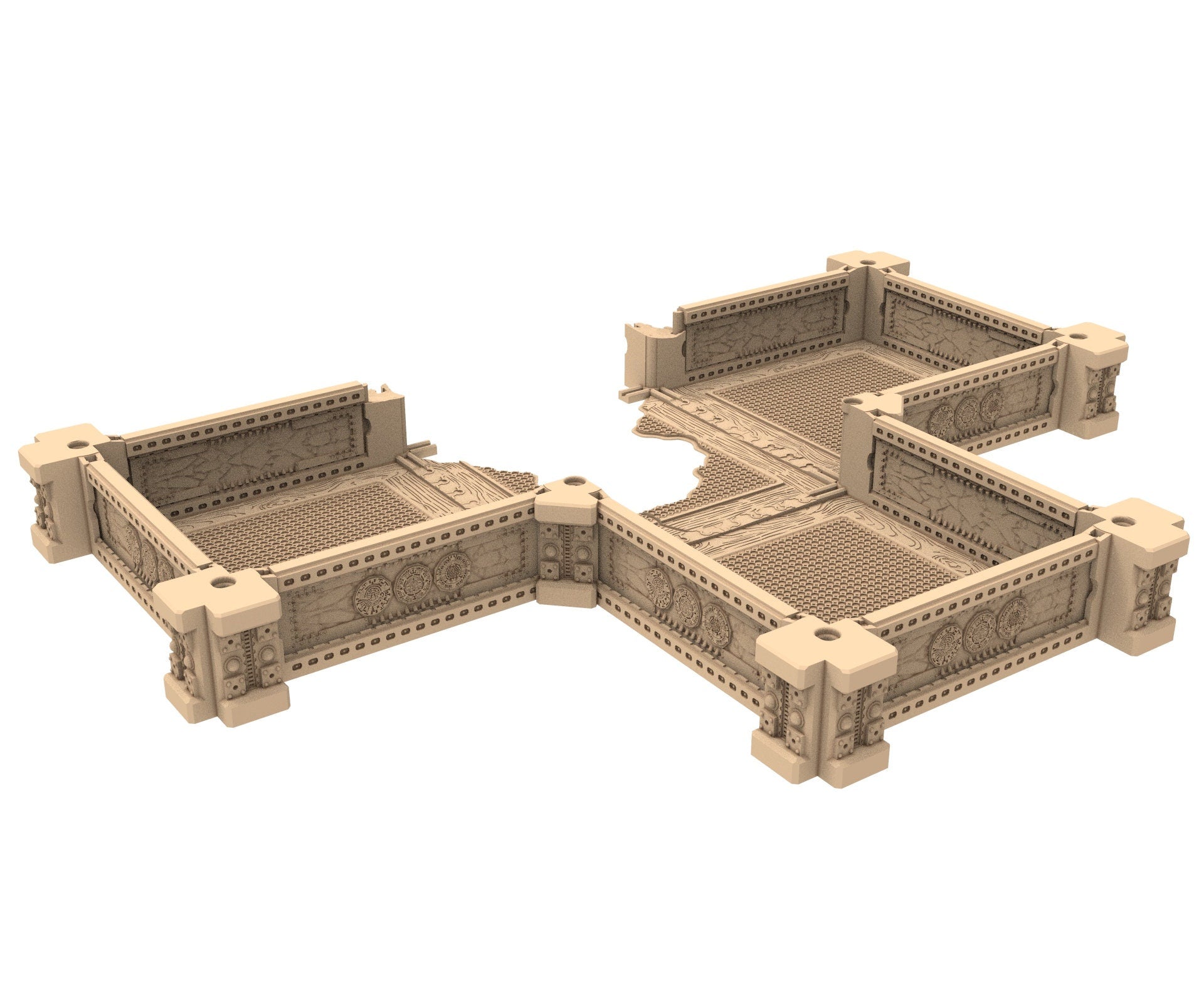 Commercial Outpost Latino Ruined building in PLA and resin for warmachine, Damocles, One Page Rule, Firefight, infinity, scifi wargame...