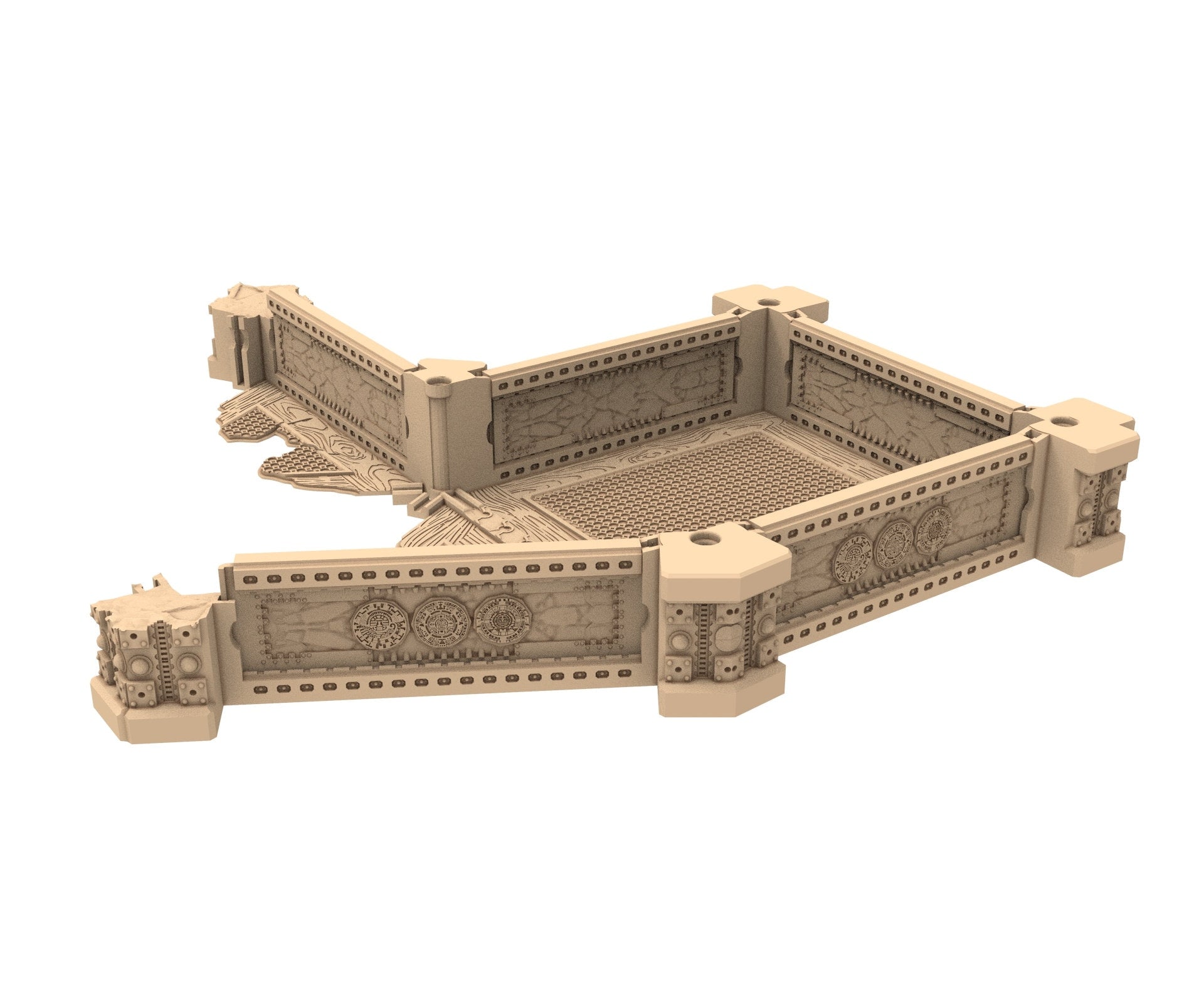 Commercial Outpost Latino Ruined building in PLA and resin for warmachine, Damocles, One Page Rule, Firefight, infinity, scifi wargame...