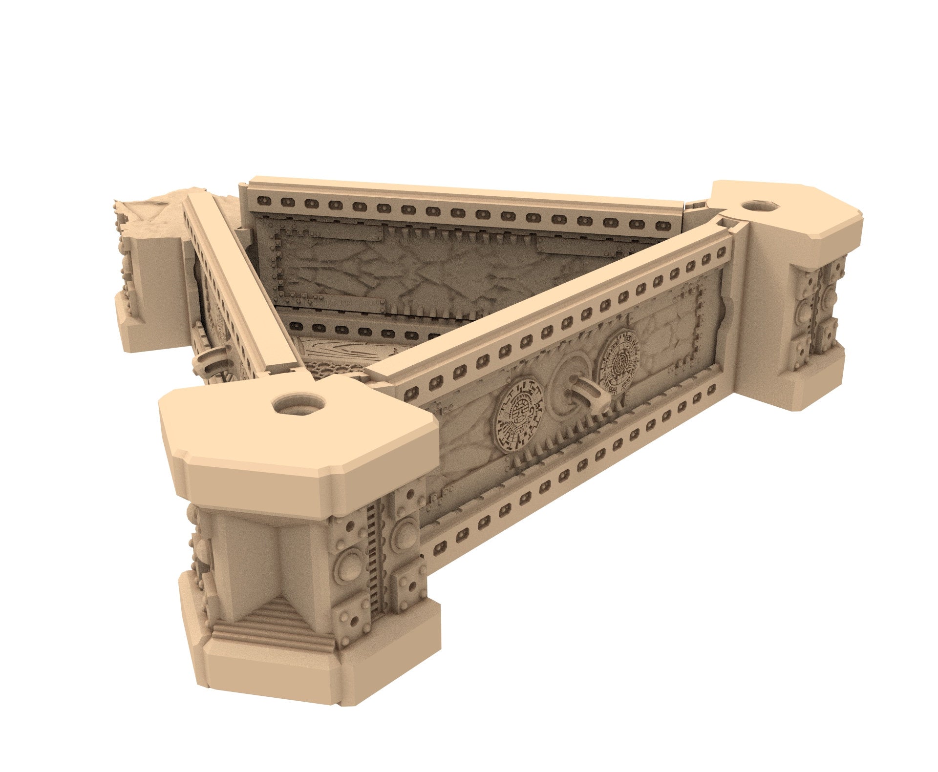 Commercial Outpost Latino Ruined building in PLA and resin for warmachine, Damocles, One Page Rule, Firefight, infinity, scifi wargame...