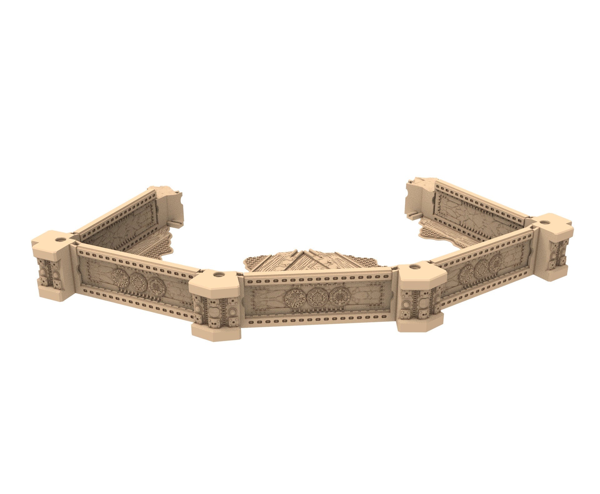 Commercial Outpost Latino Ruined building in PLA and resin for warmachine, Damocles, One Page Rule, Firefight, infinity, scifi wargame...