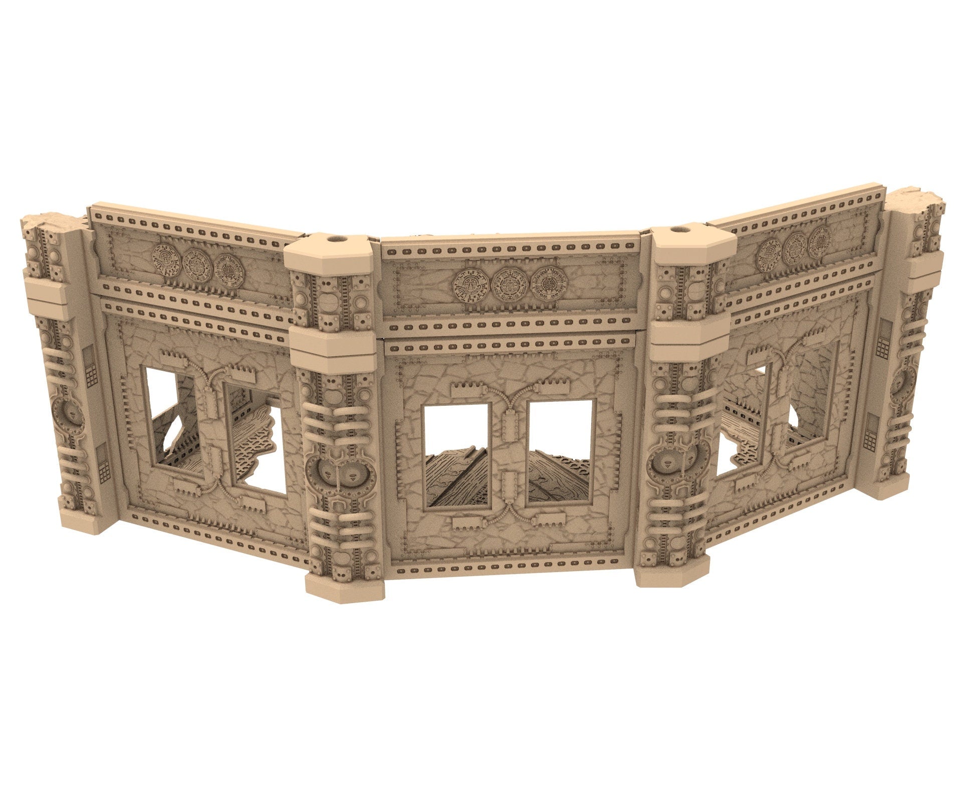 Commercial Outpost Latino Ruined building in PLA and resin for warmachine, Damocles, One Page Rule, Firefight, infinity, scifi wargame...