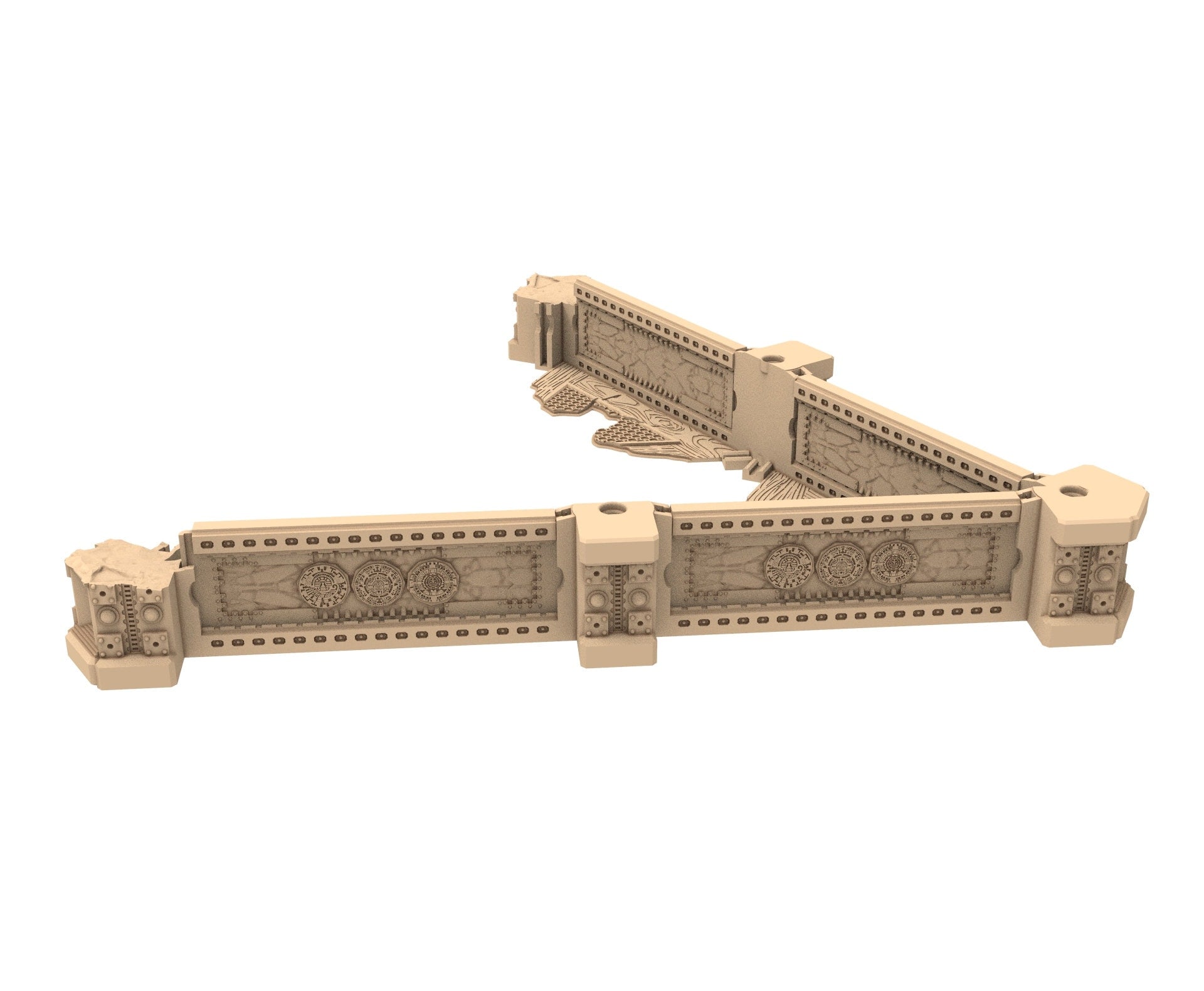 Commercial Outpost Latino Ruined building in PLA and resin for warmachine, Damocles, One Page Rule, Firefight, infinity, scifi wargame...