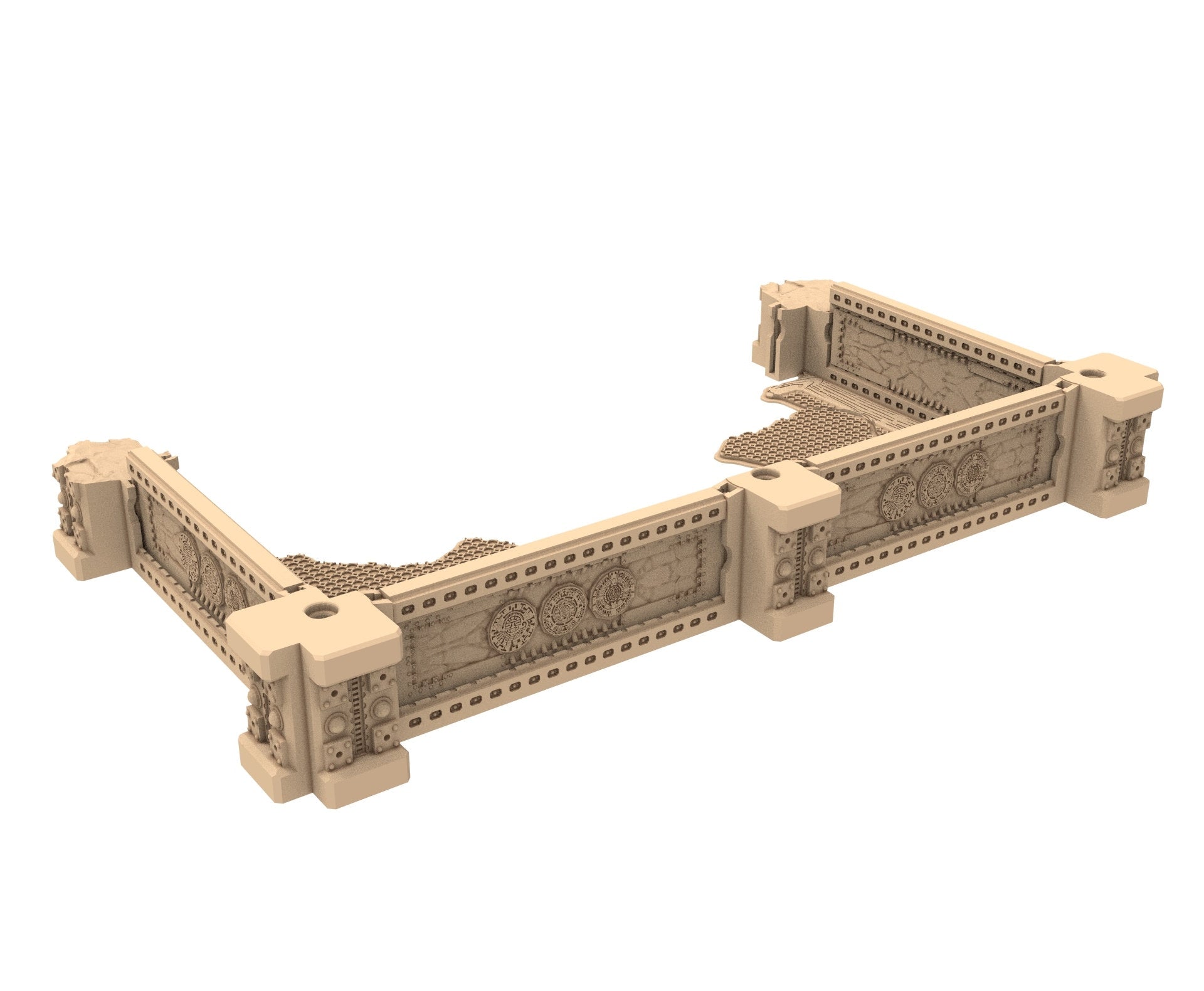 Commercial Outpost Latino Ruined building in PLA and resin for warmachine, Damocles, One Page Rule, Firefight, infinity, scifi wargame...