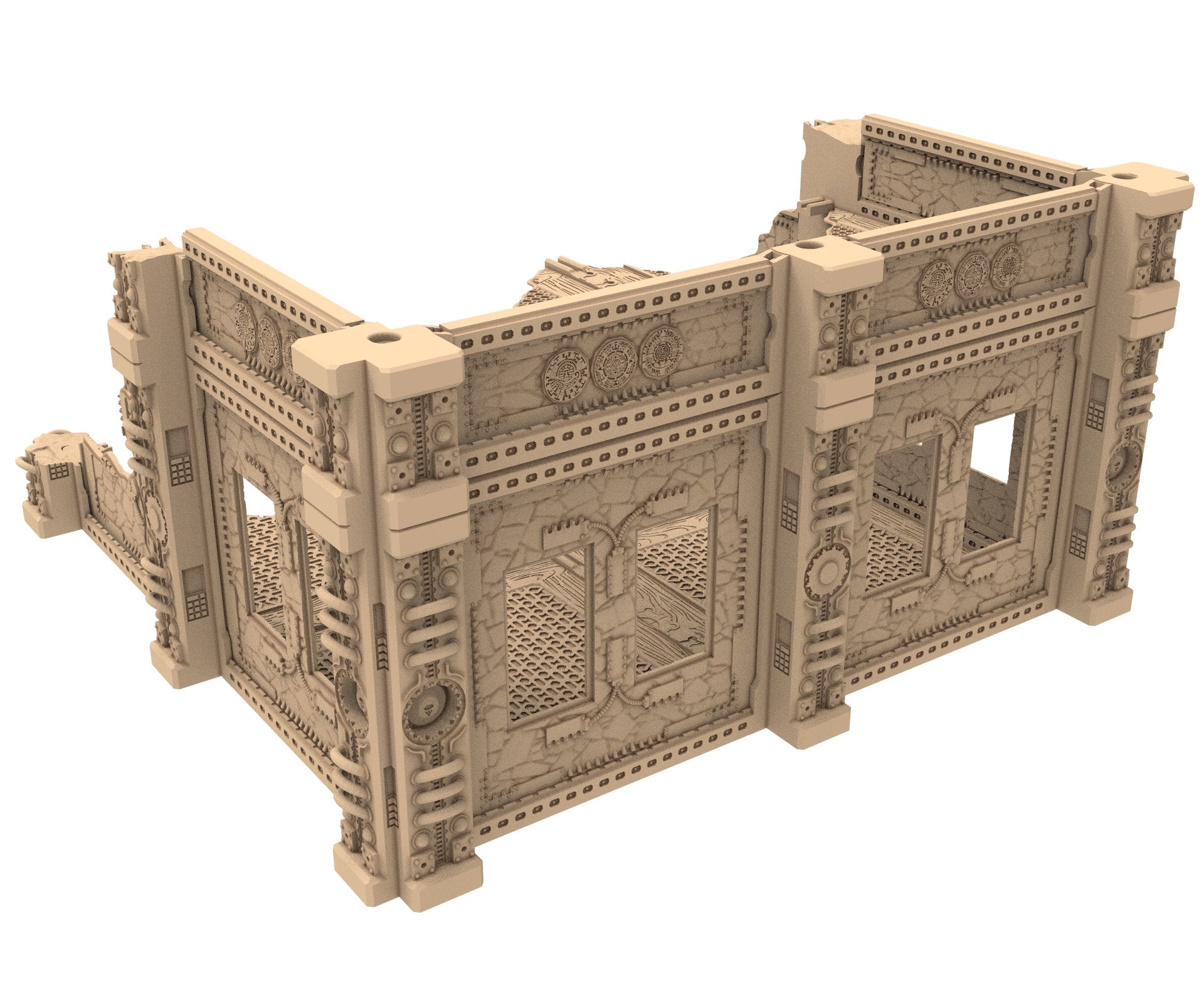 Commercial Outpost Latino Ruined building in PLA and resin for warmachine, Damocles, One Page Rule, Firefight, infinity, scifi wargame...