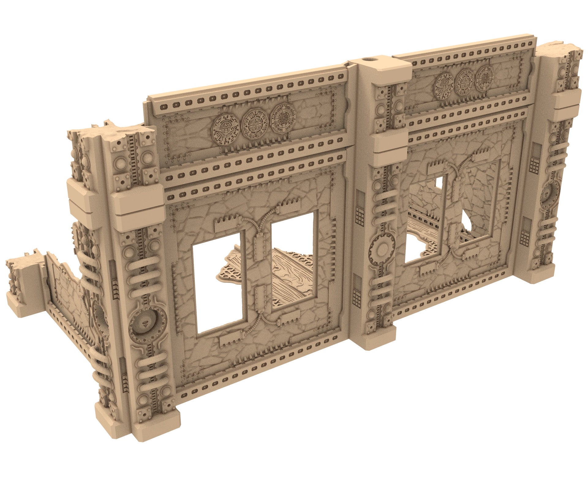 Commercial Outpost Latino Ruined building in PLA and resin for warmachine, Damocles, One Page Rule, Firefight, infinity, scifi wargame...