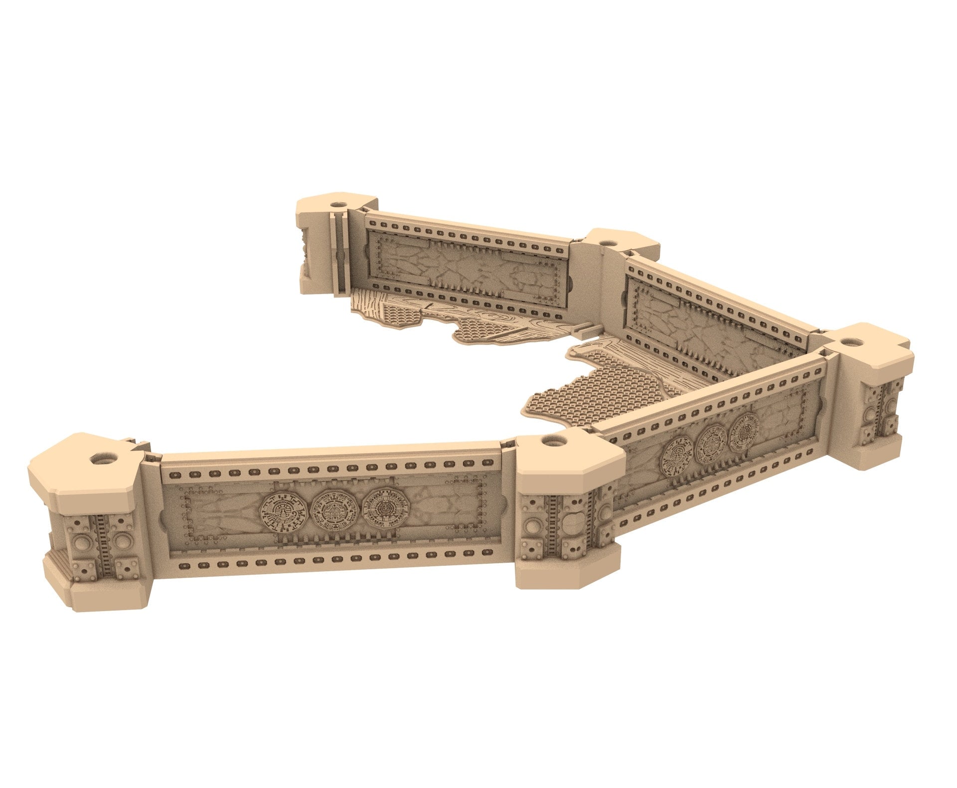 Commercial Outpost Latino Ruined building in PLA and resin for warmachine, Damocles, One Page Rule, Firefight, infinity, scifi wargame...