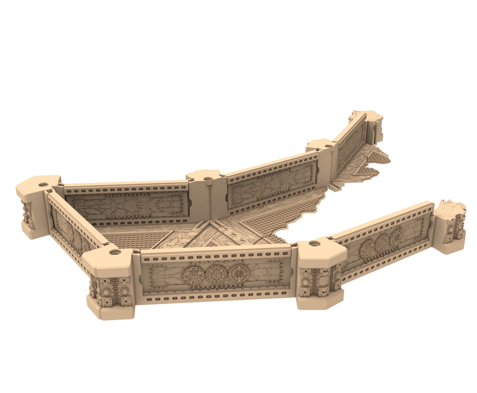 Commercial Outpost Latino Ruined building in PLA and resin for warmachine, Damocles, One Page Rule, Firefight, infinity, scifi wargame...