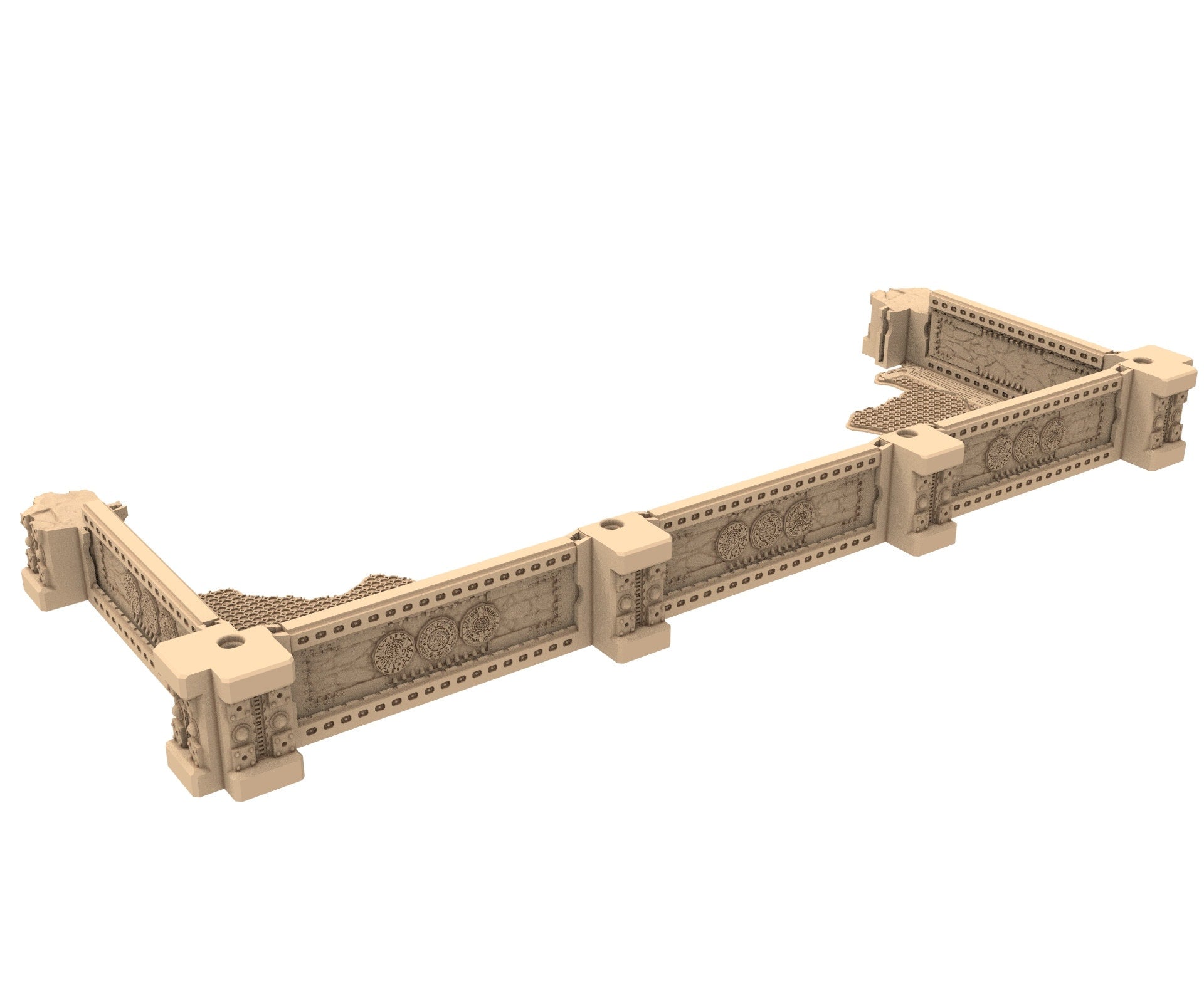 Commercial Outpost Latino Ruined building in PLA and resin for warmachine, Damocles, One Page Rule, Firefight, infinity, scifi wargame...