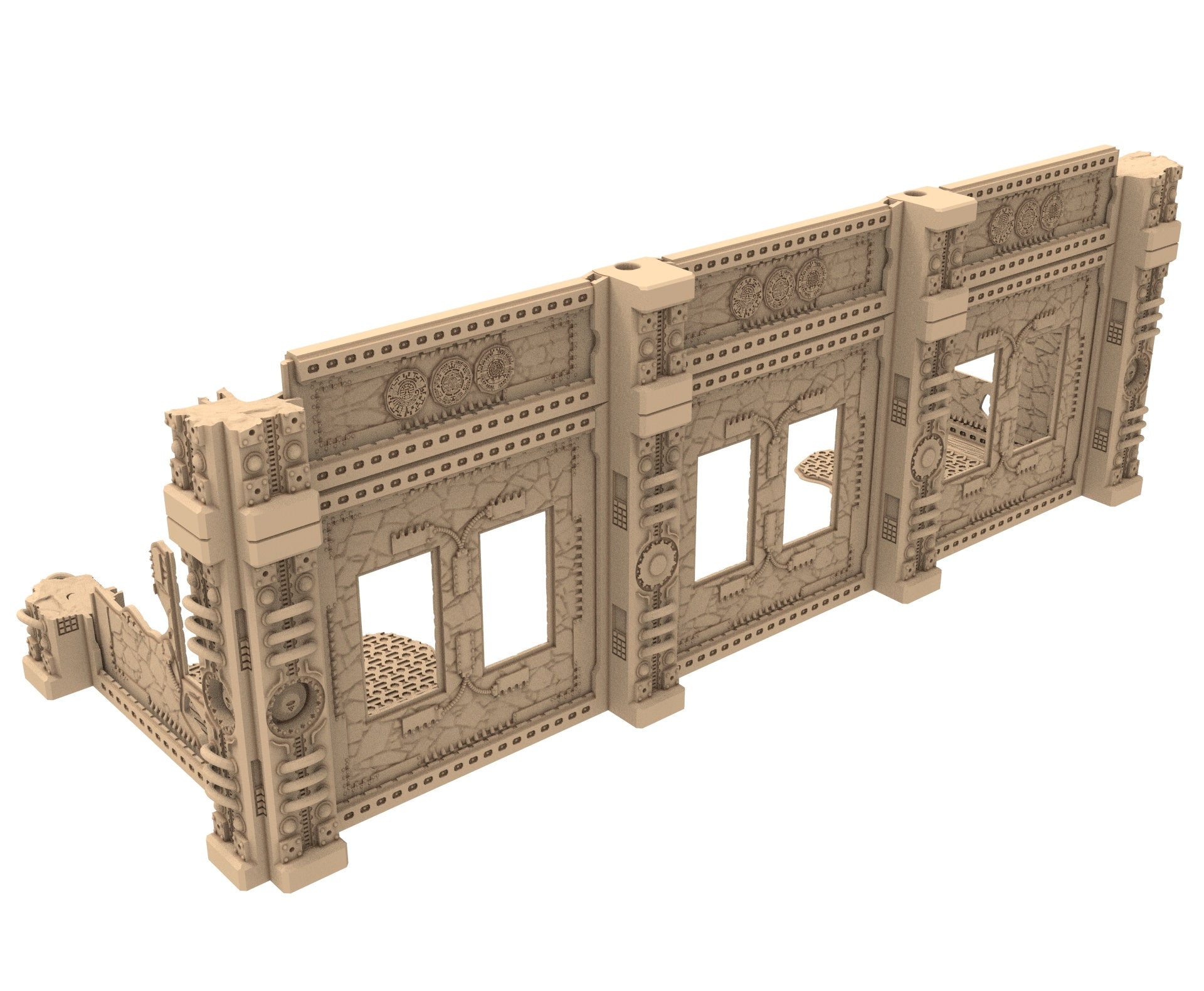 Commercial Outpost Latino Ruined building in PLA and resin for warmachine, Damocles, One Page Rule, Firefight, infinity, scifi wargame...