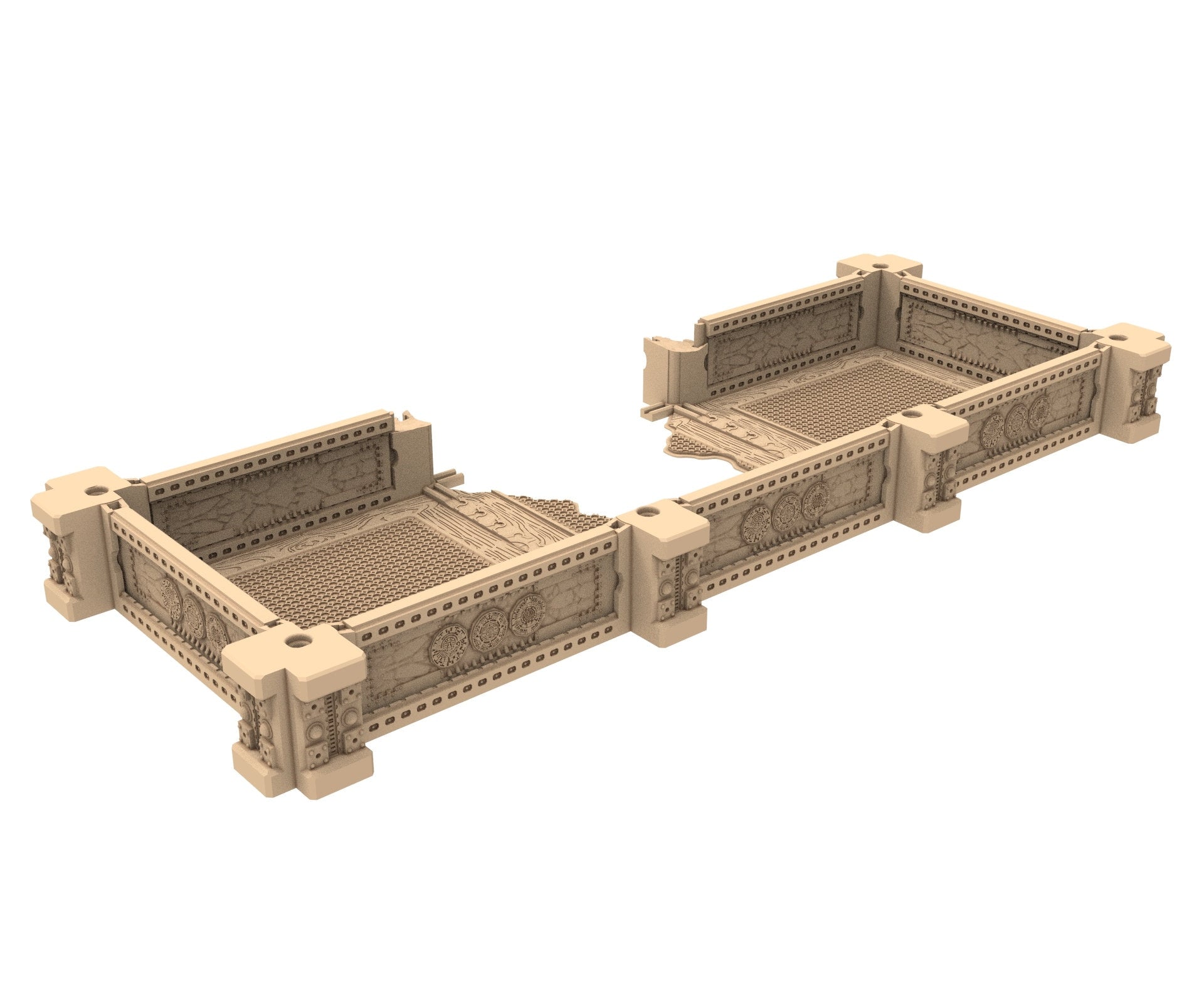 Commercial Outpost Latino Ruined building in PLA and resin for warmachine, Damocles, One Page Rule, Firefight, infinity, scifi wargame...