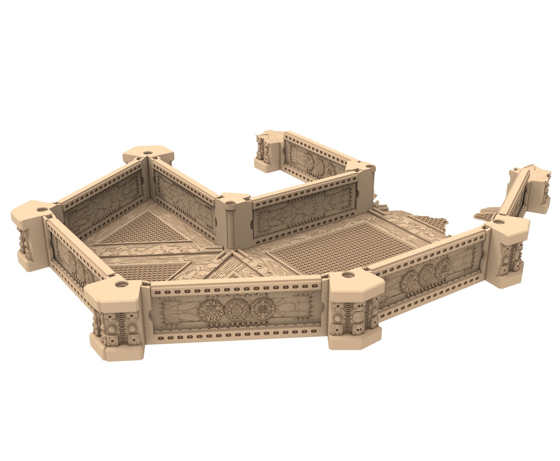 Commercial Outpost Latino Ruined building in PLA and resin for warmachine, Damocles, One Page Rule, Firefight, infinity, scifi wargame...