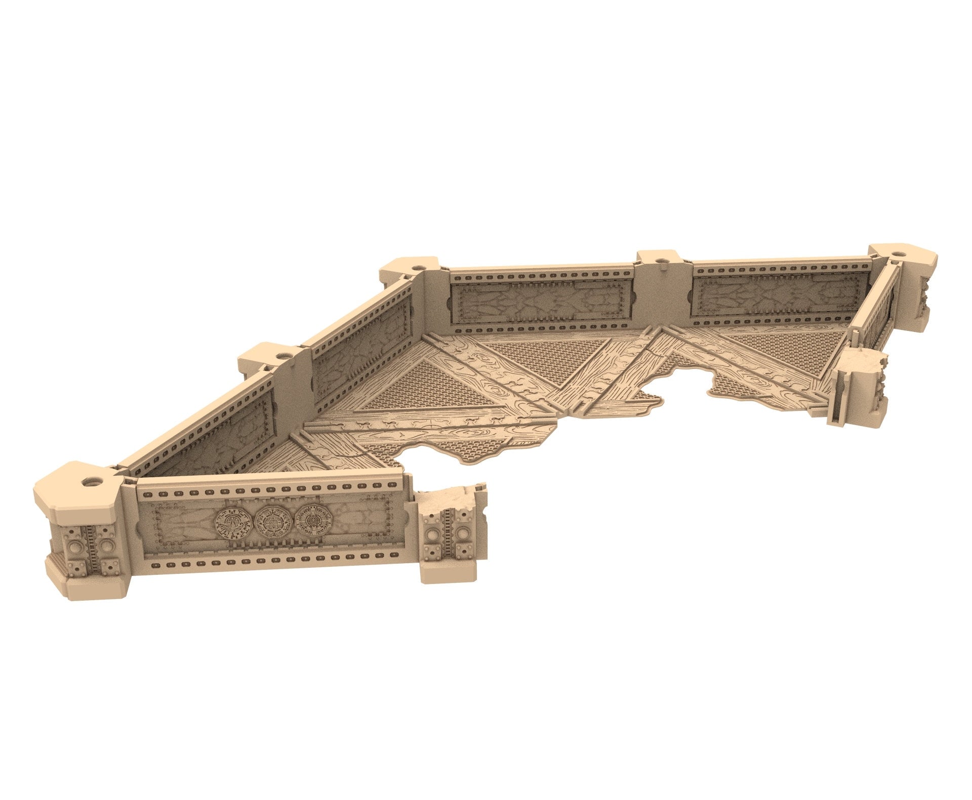 Commercial Outpost Latino Ruined building in PLA and resin for warmachine, Damocles, One Page Rule, Firefight, infinity, scifi wargame...