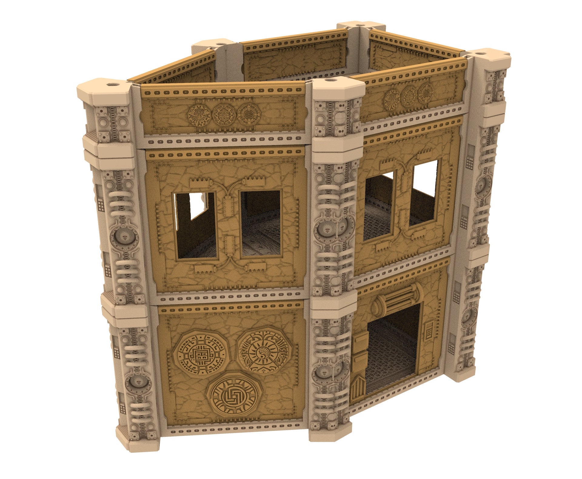 Commercial Outpost Latino building printed in PLA and resin for warmachine, infinity, One Page Rules, Firefight, Damocles, scifi wargame...