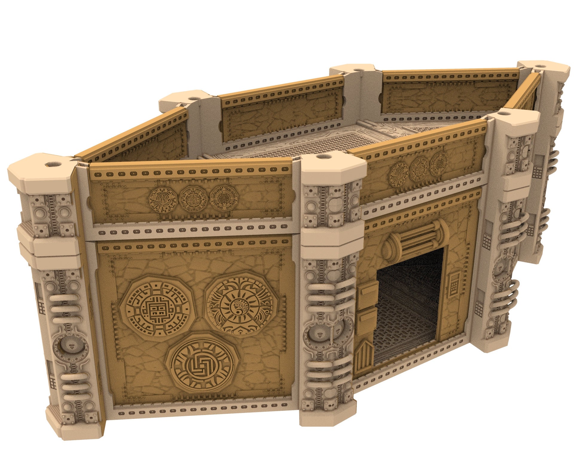 Commercial Outpost Latino building printed in PLA and resin for warmachine, infinity, One Page Rules, Firefight, Damocles, scifi wargame...