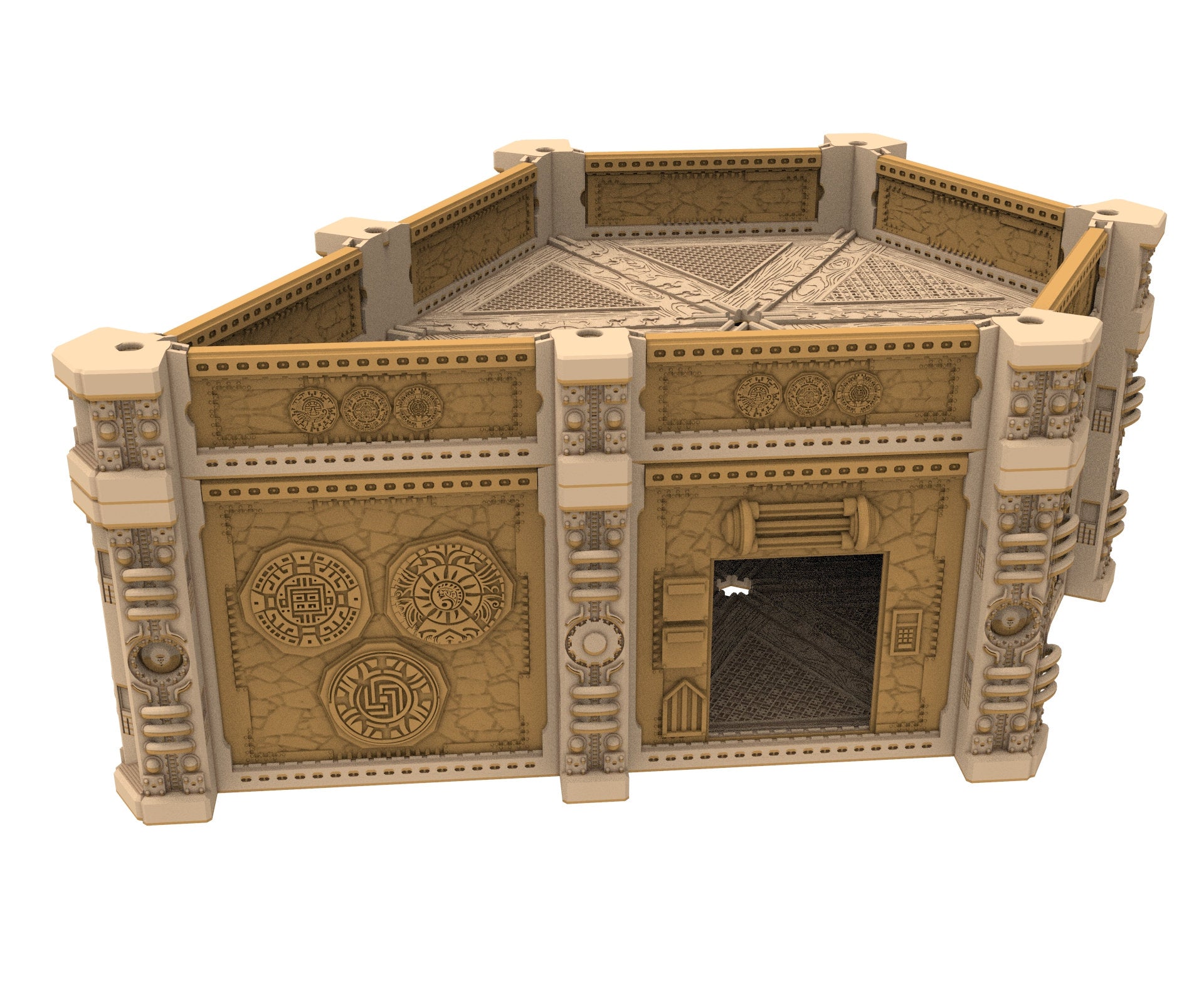 Commercial Outpost Latino building printed in PLA and resin for warmachine, infinity, One Page Rules, Firefight, Damocles, scifi wargame...