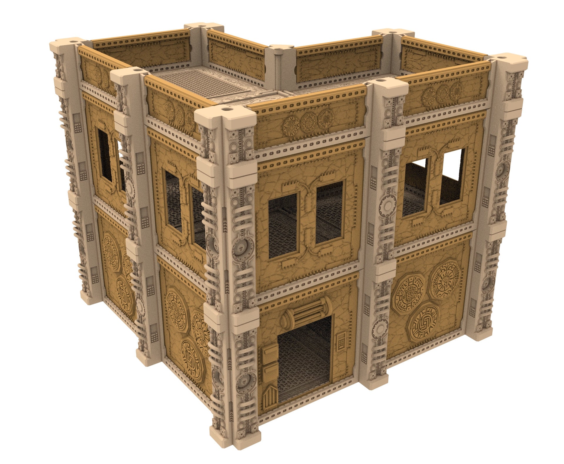 Commercial Outpost Latino building printed in PLA and resin for warmachine, infinity, One Page Rules, Firefight, Damocles, scifi wargame...