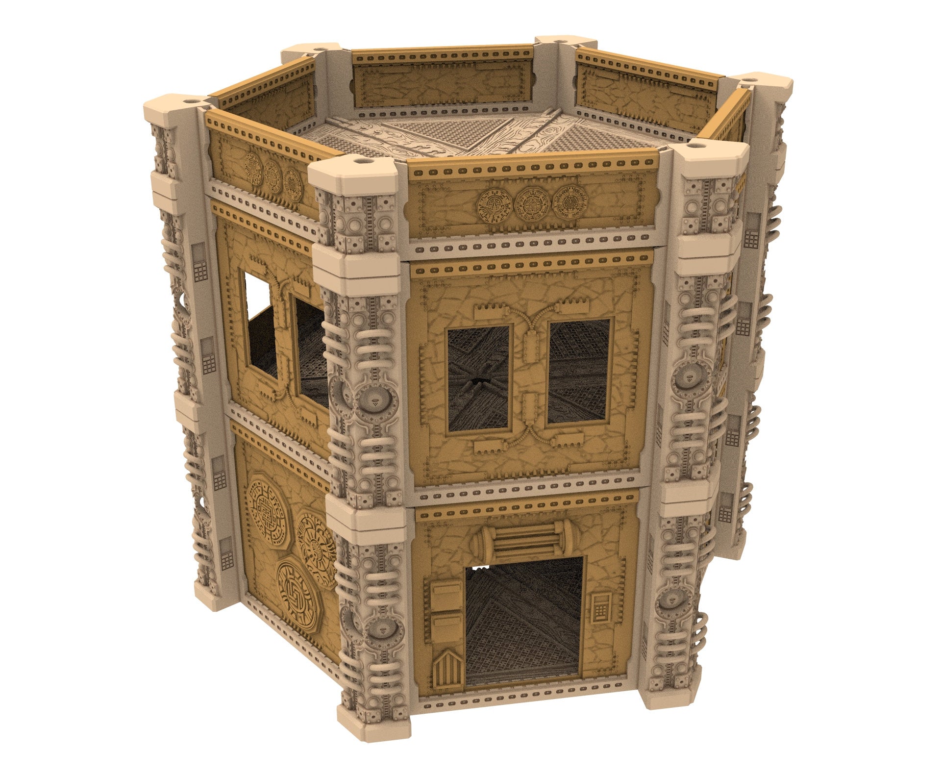 Commercial Outpost Latino building printed in PLA and resin for warmachine, infinity, One Page Rules, Firefight, Damocles, scifi wargame...