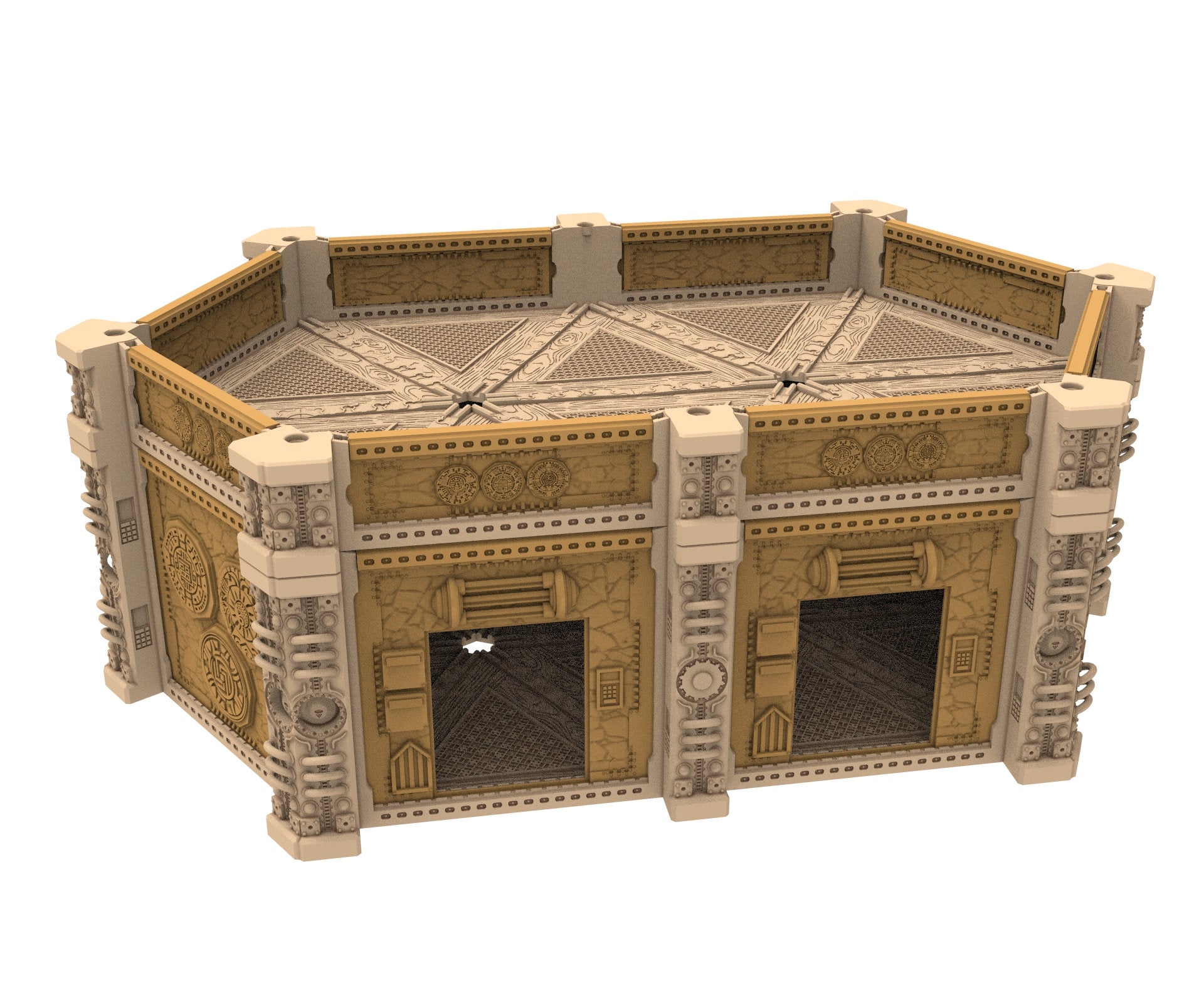 Commercial Outpost Latino building printed in PLA and resin for warmachine, infinity, One Page Rules, Firefight, Damocles, scifi wargame...