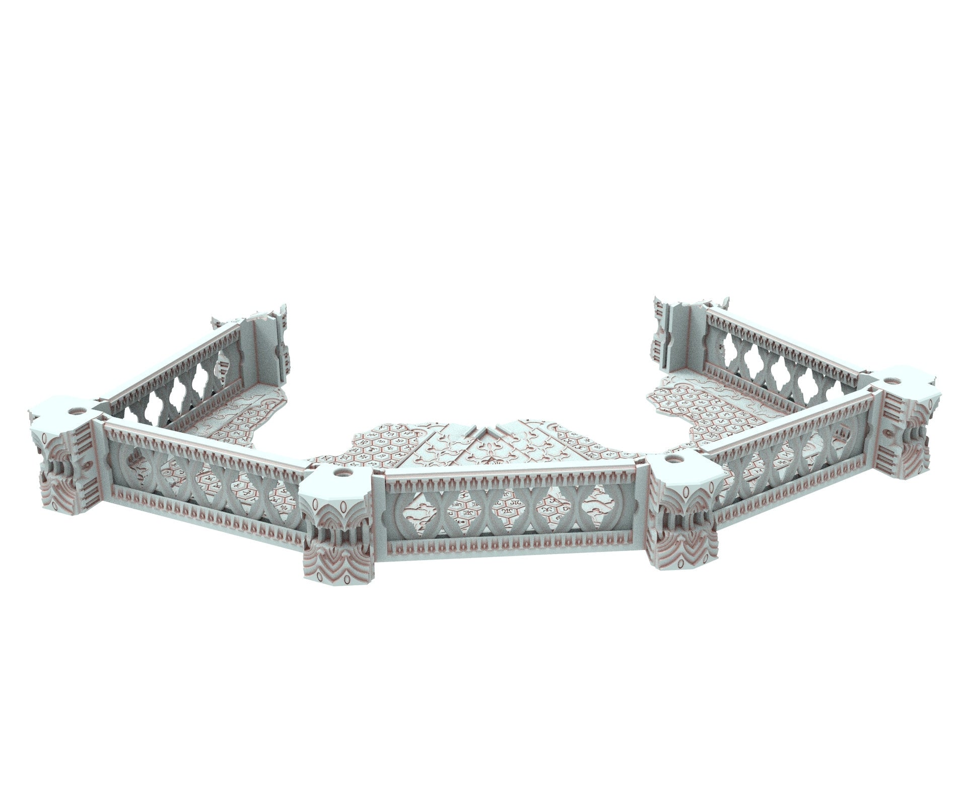 Dark city Ruined building elves eldar in PLA and resin usable for warmachine, Damocles, One Page Rule, Firefight, infinity, scifi wargame...