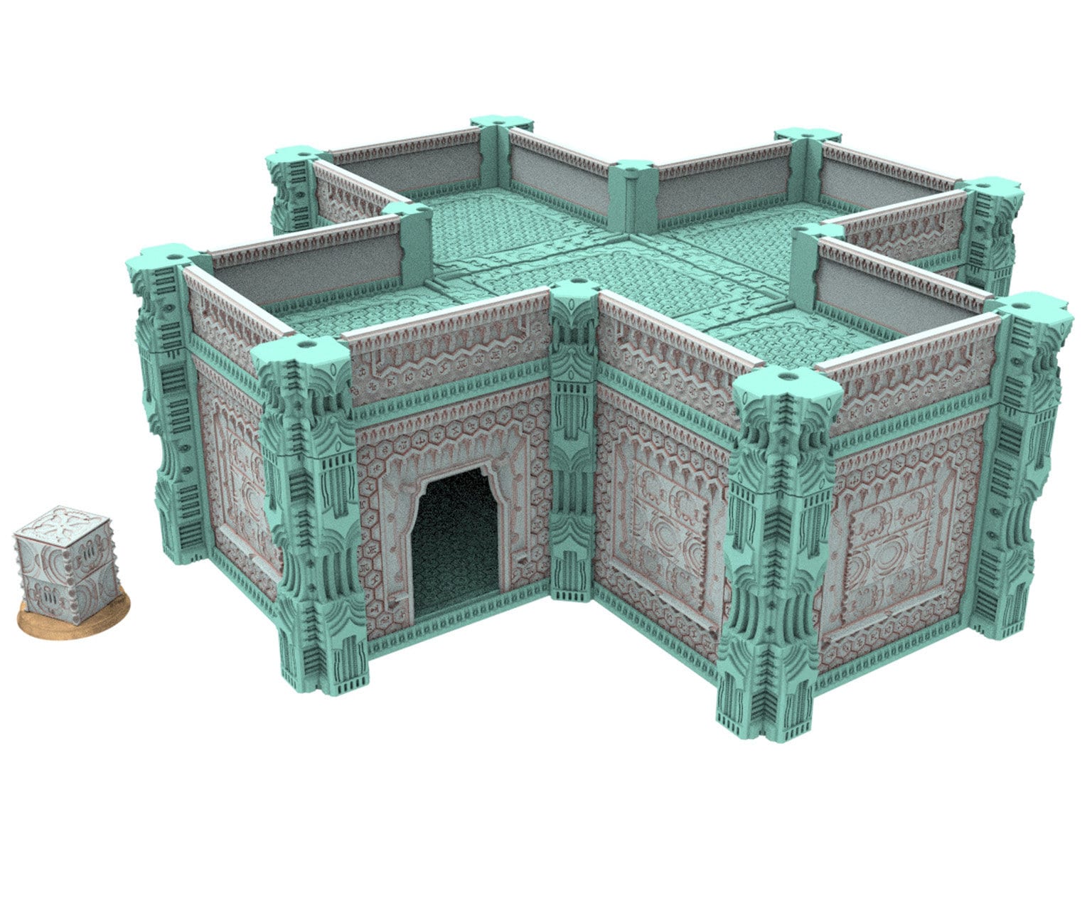 Dark City building Elves Eldars in PLA and resin usable for warmachine, infinity, One Page Rules, Firefight, Damocles, scifi wargame...