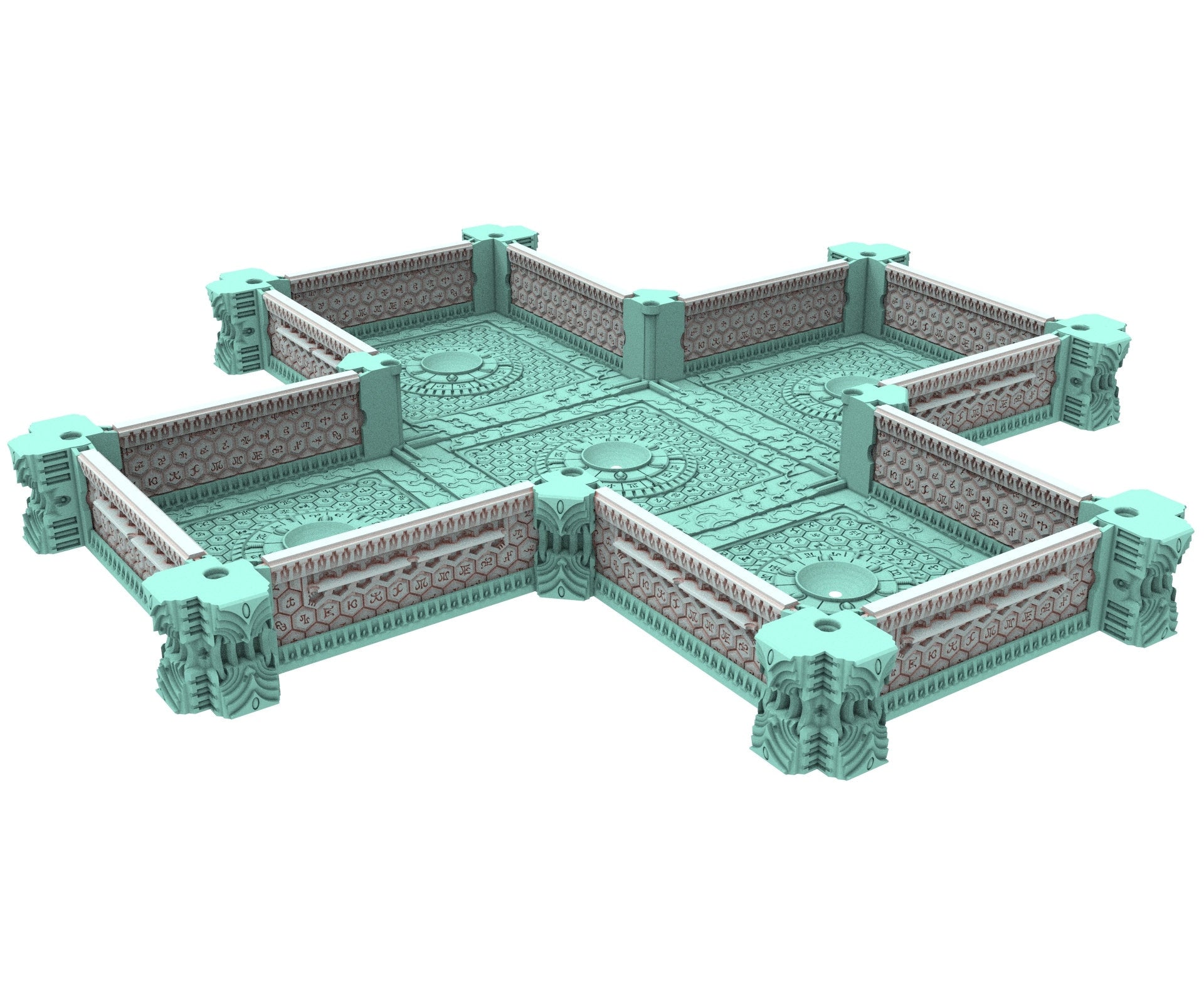 Dark City building Elves Eldars in PLA and resin usable for warmachine, infinity, One Page Rules, Firefight, Damocles, scifi wargame...