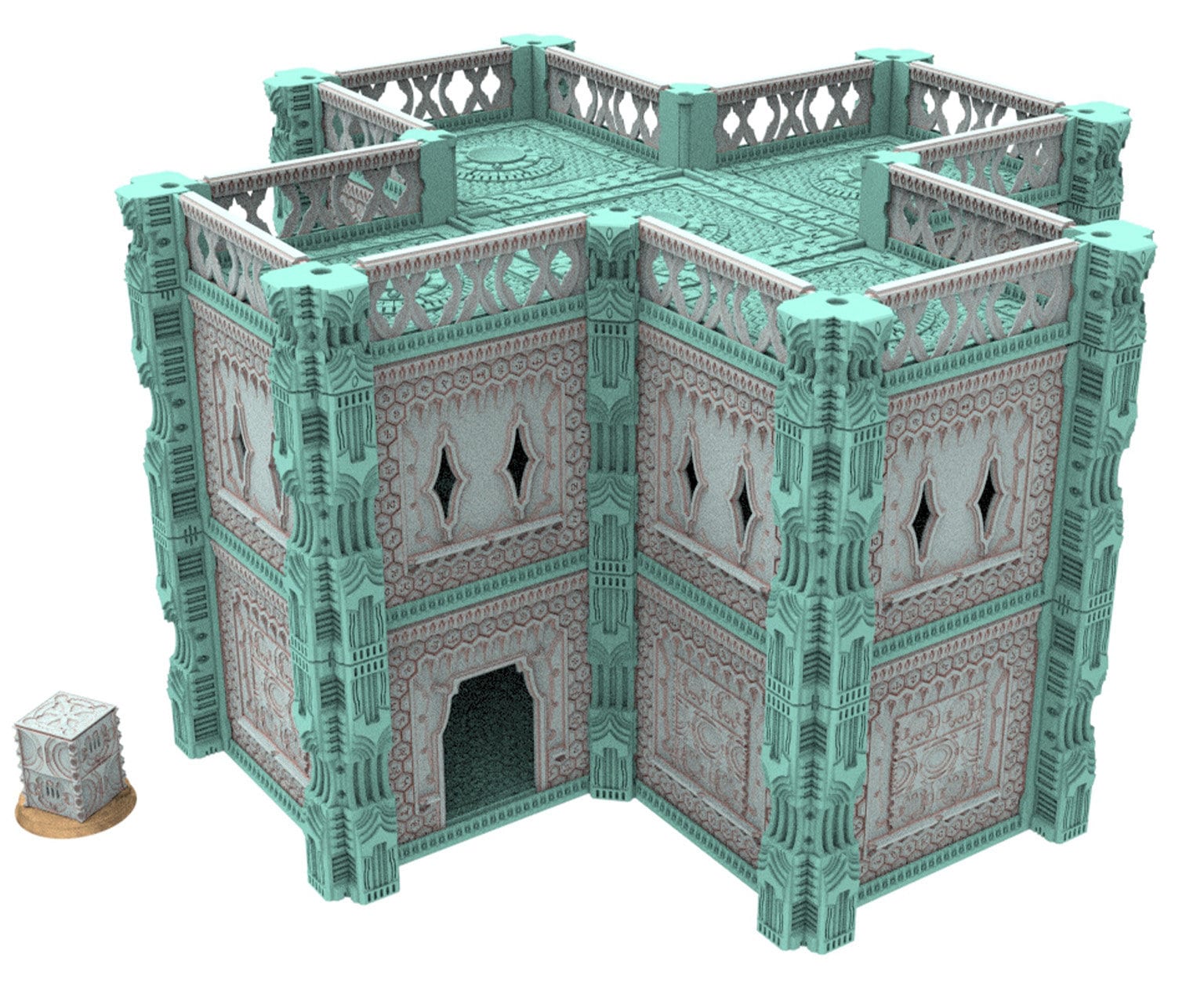 Dark City building Elves Eldars in PLA and resin usable for warmachine, infinity, One Page Rules, Firefight, Damocles, scifi wargame...