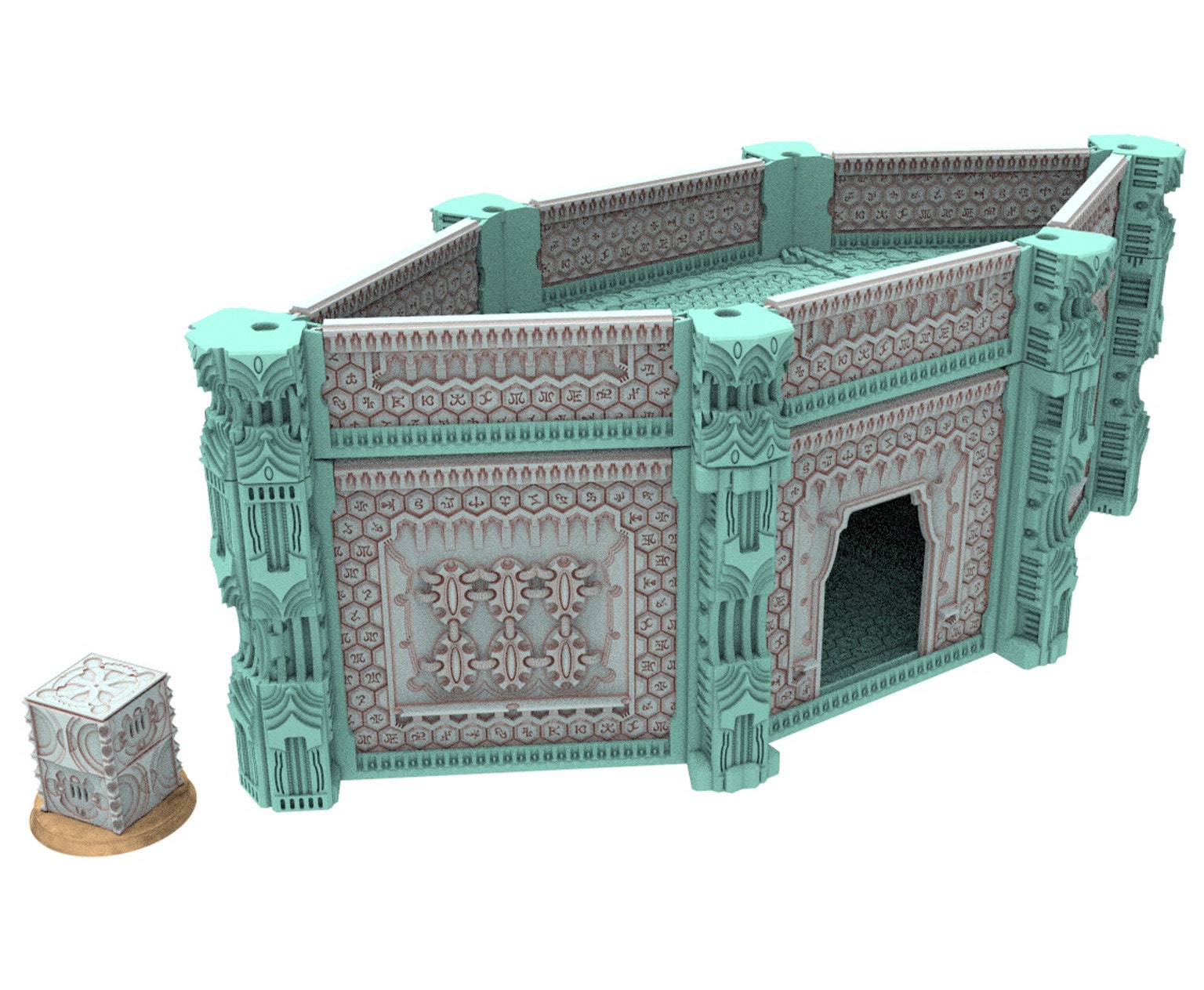 Dark City building Elves Eldars in PLA and resin usable for warmachine, infinity, One Page Rules, Firefight, Damocles, scifi wargame...