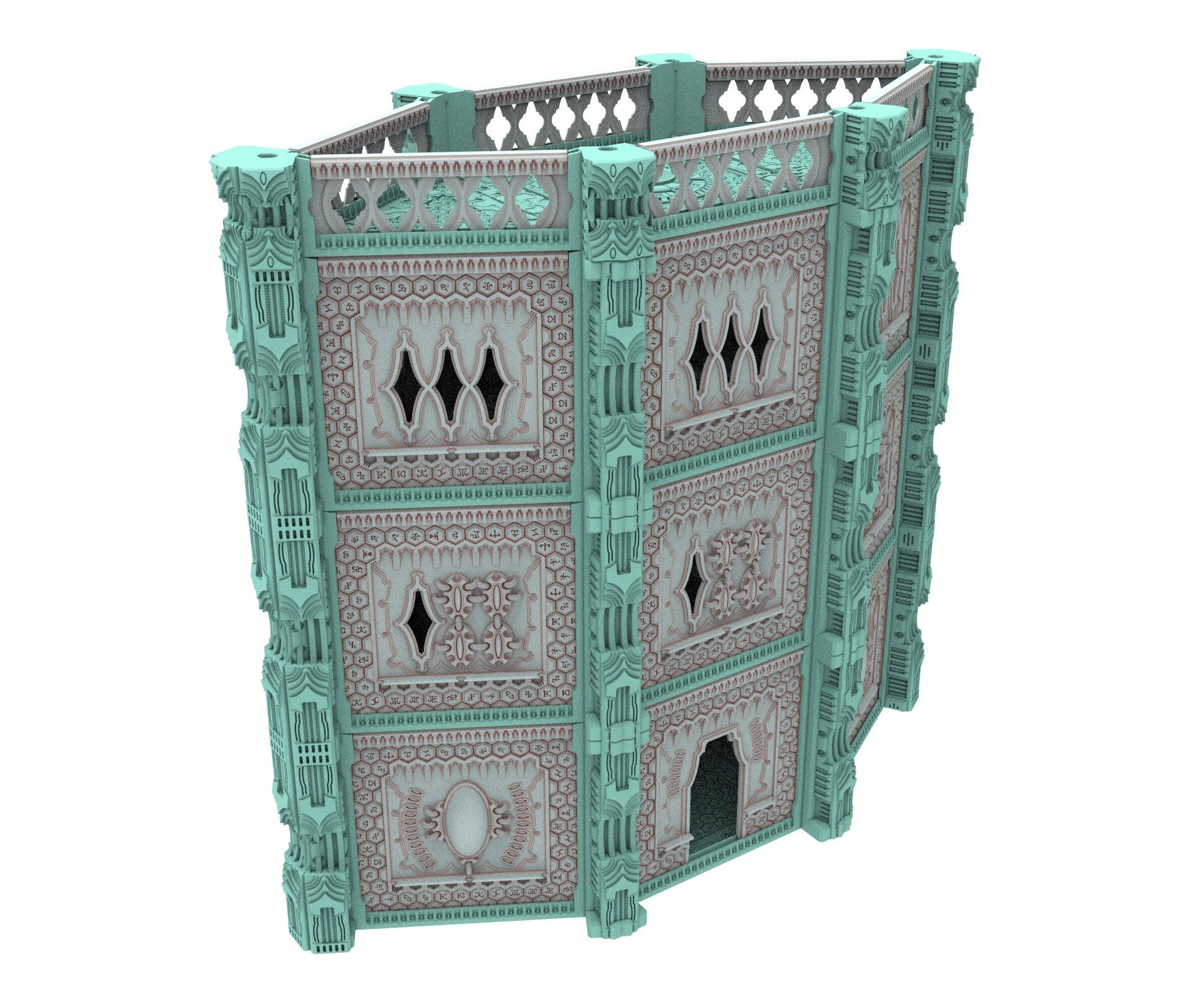 Dark City building Elves Eldars in PLA and resin usable for warmachine, infinity, One Page Rules, Firefight, Damocles, scifi wargame...