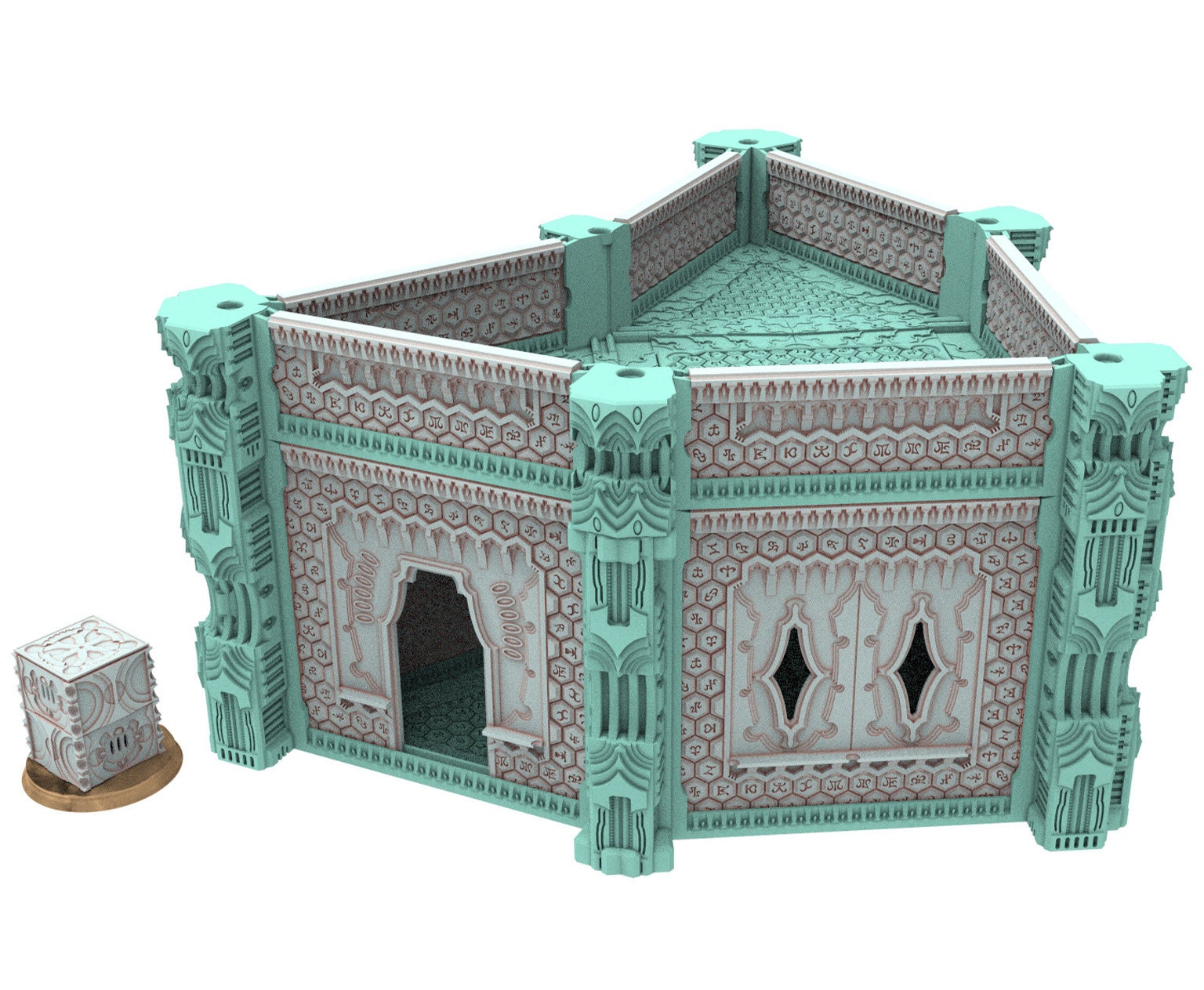 Dark City building Elves Eldars in PLA and resin usable for warmachine, infinity, One Page Rules, Firefight, Damocles, scifi wargame...