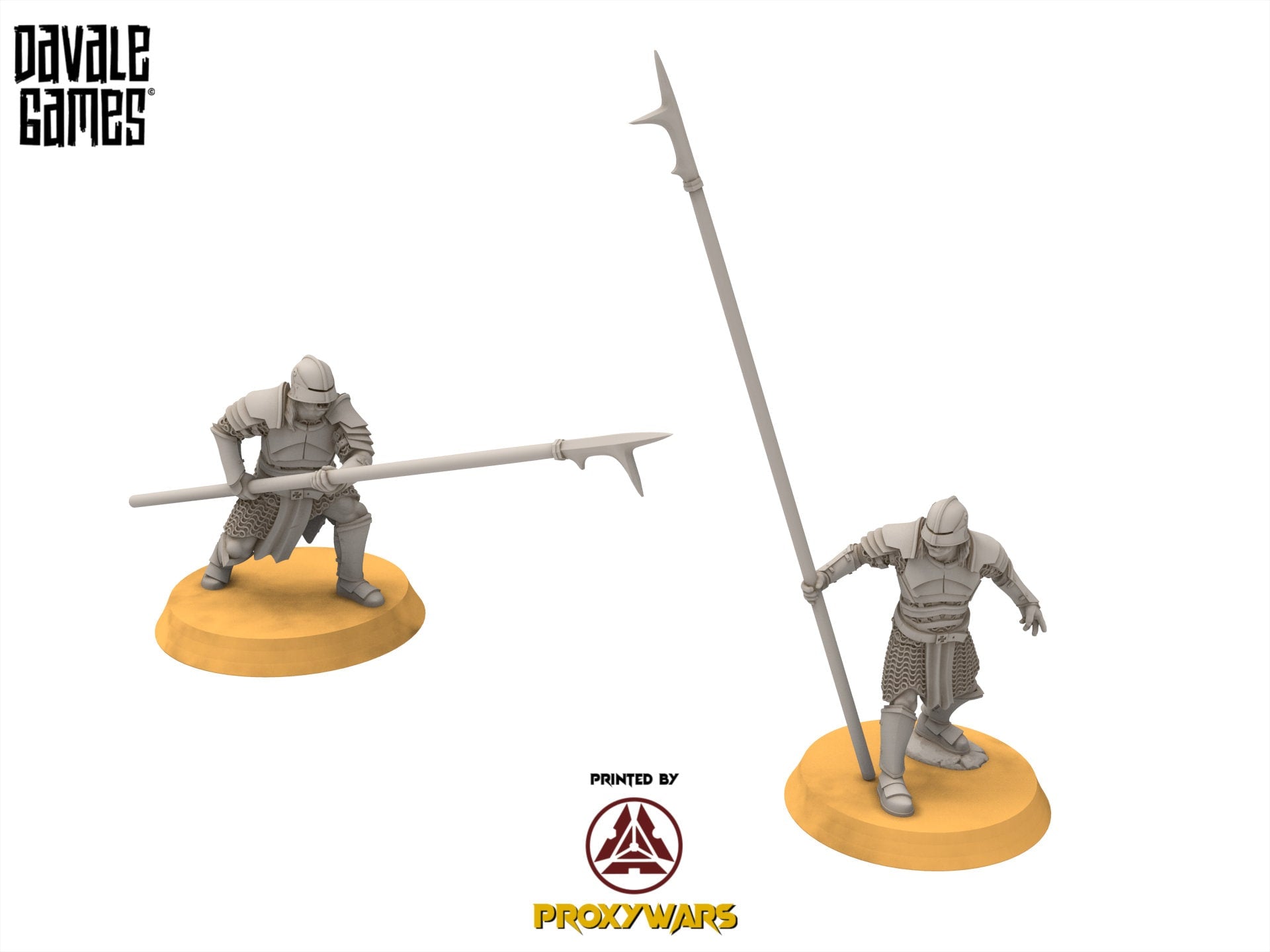 Orcs horde - Blood Handed with Long Spears, Middle rings miniatures for wargame D&D, Lotr... Medbury miniatures