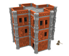 Load image into Gallery viewer, Industrial building printed in PLA and resin usable for warmachine, infinity, One Page Rules, Firefight, Damocles, scifi wargame...
