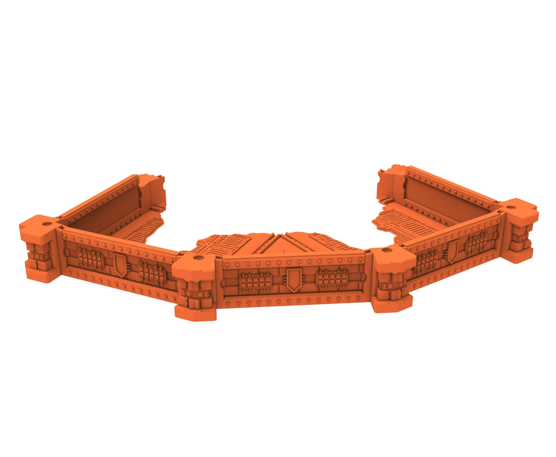 Industrial Ruined building printed in PLA and resin usable for warmachine, Damocles, One Page Rule, Firefight, infinity, scifi wargame...