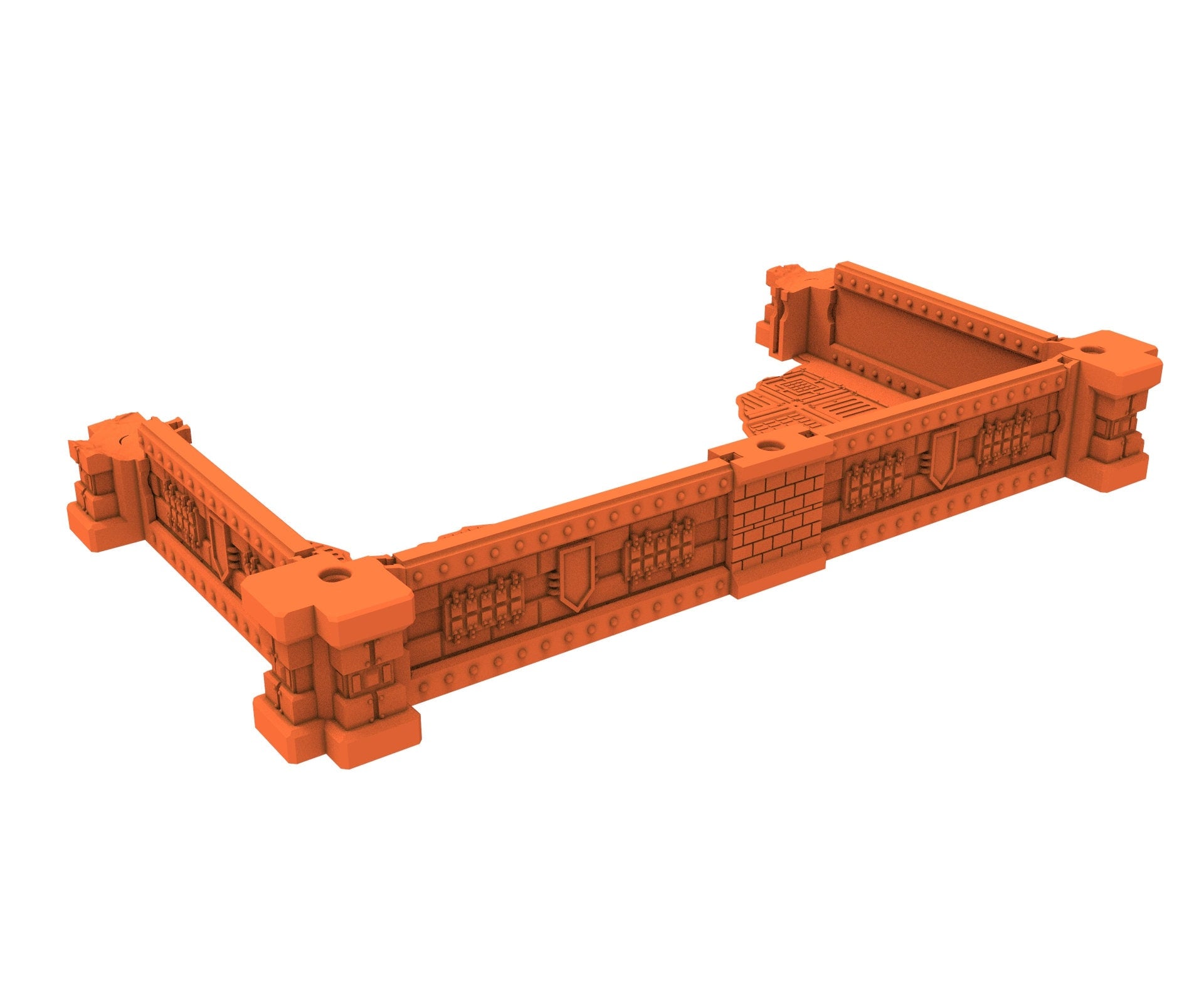 Industrial Ruined building printed in PLA and resin usable for warmachine, Damocles, One Page Rule, Firefight, infinity, scifi wargame...